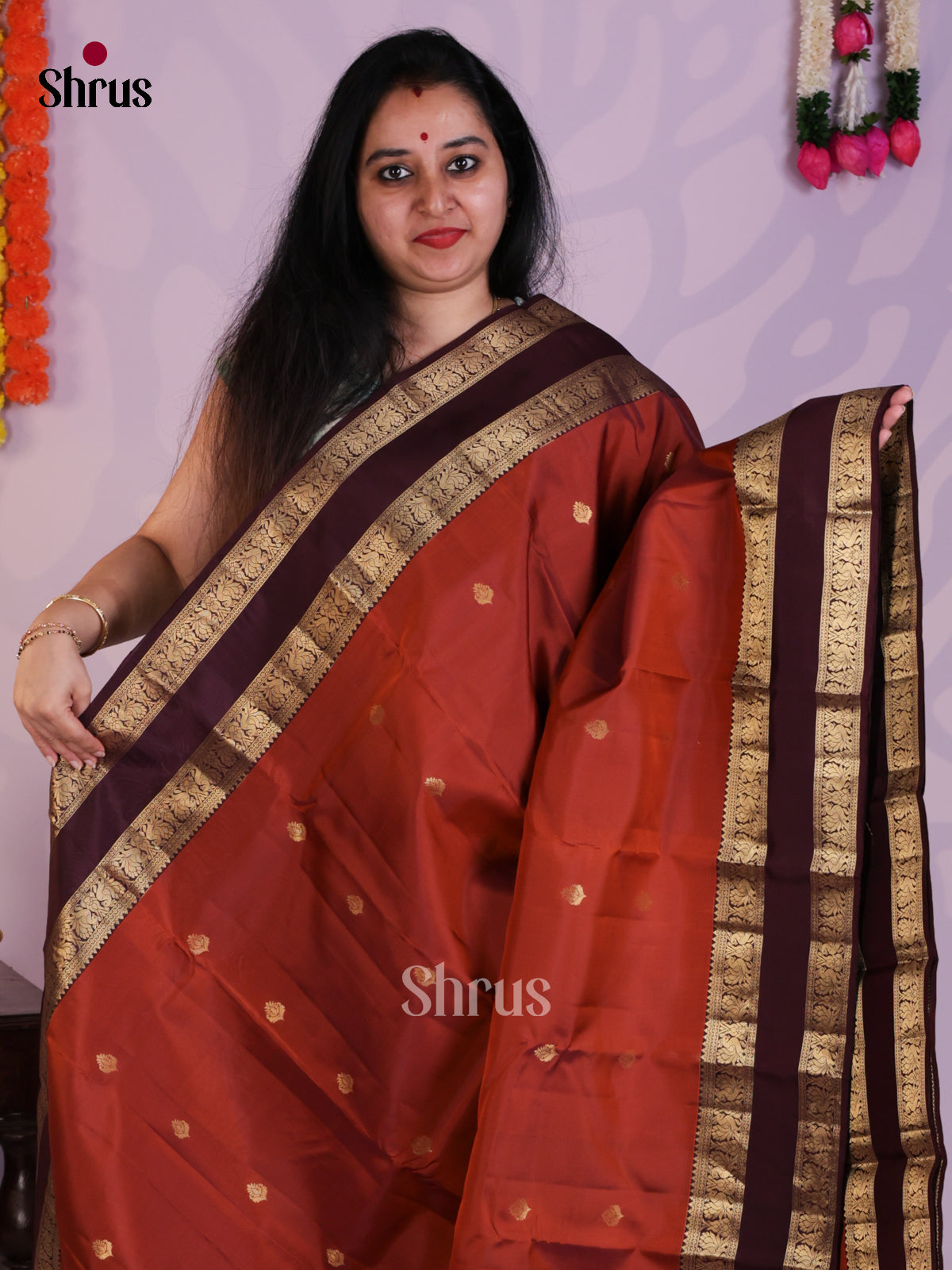 EAS08347 - Kanchipuram-halfpure Saree - Shop on Shrus.com