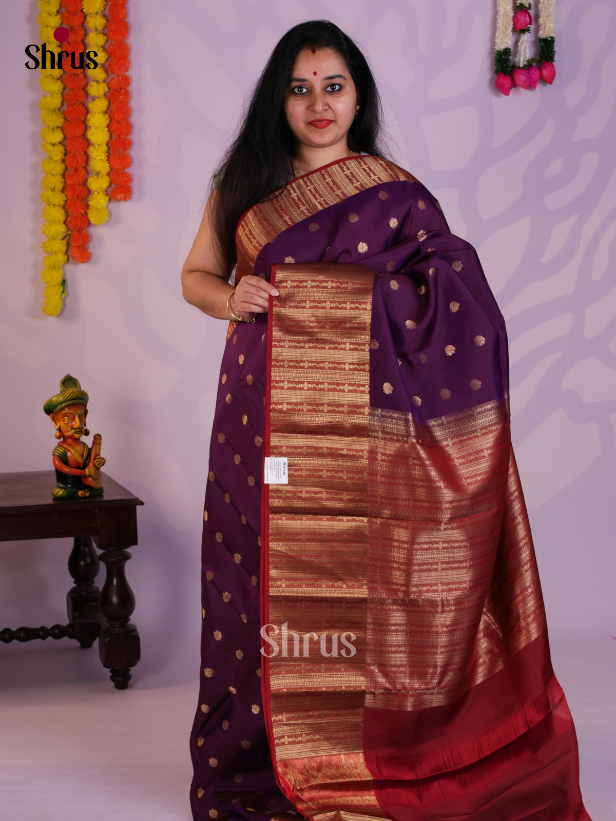 EAS08348 - Kanchipuram-halfpure Saree - Shop on Shrus.com