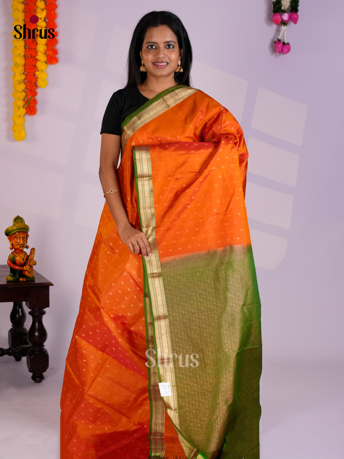 EAS09002 - Kanchipuram-halfpure Saree - Shop on Shrus.com