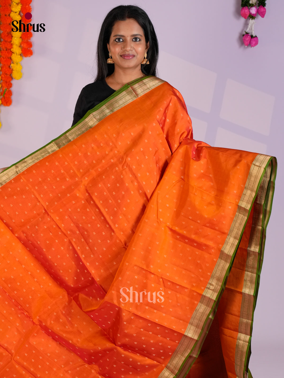 EAS09002 - Kanchipuram-halfpure Saree - Shop on Shrus.com