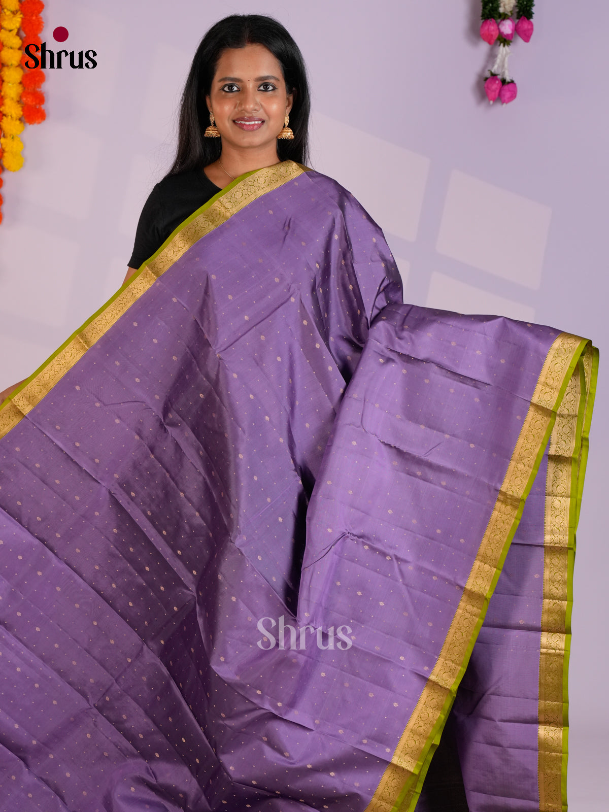 EAS09003 - Kanchipuram-halfpure Saree - Shop on Shrus.com