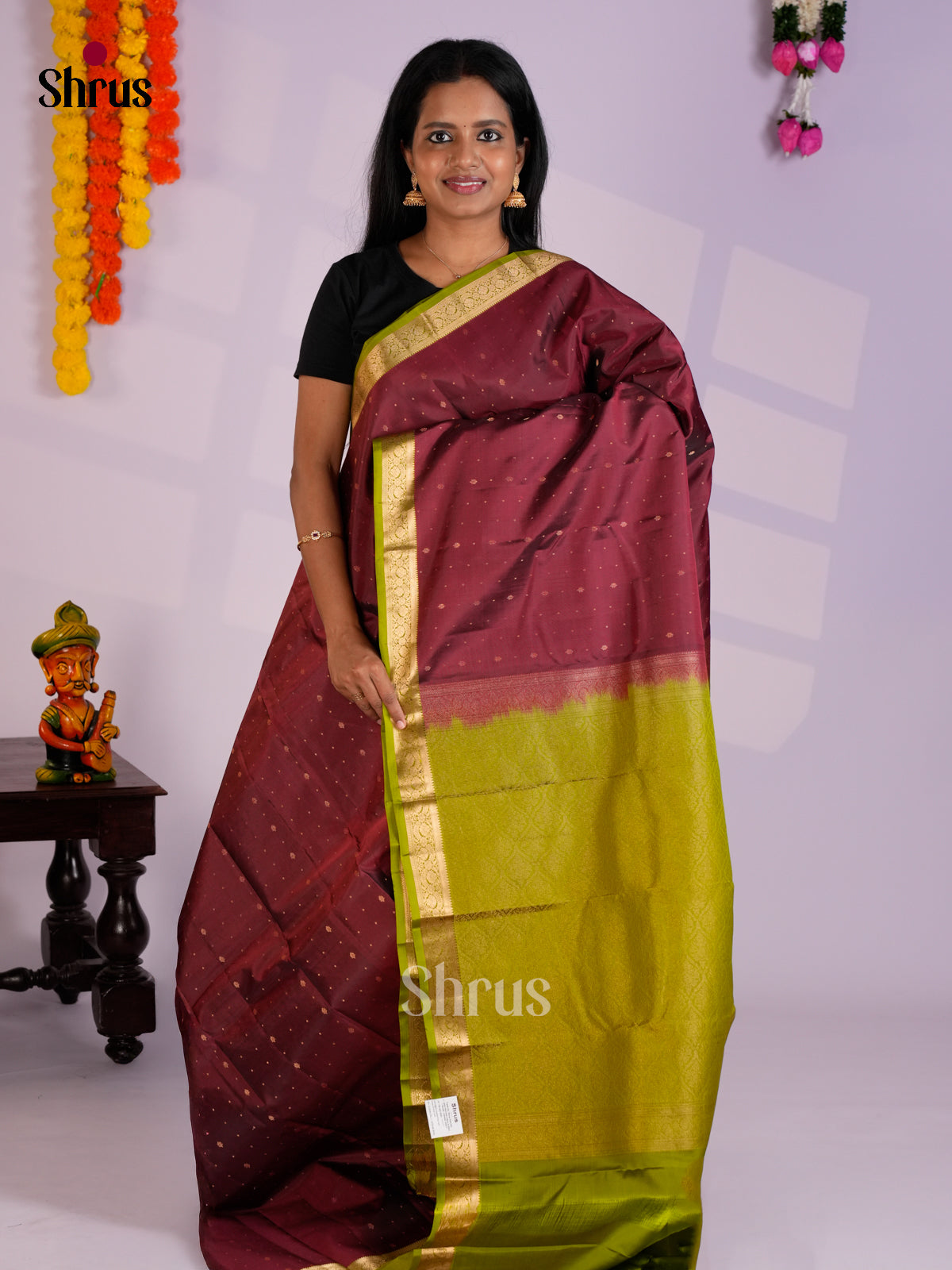 EAS09005 - Kanchipuram-halfpure Saree - Shop on Shrus.com