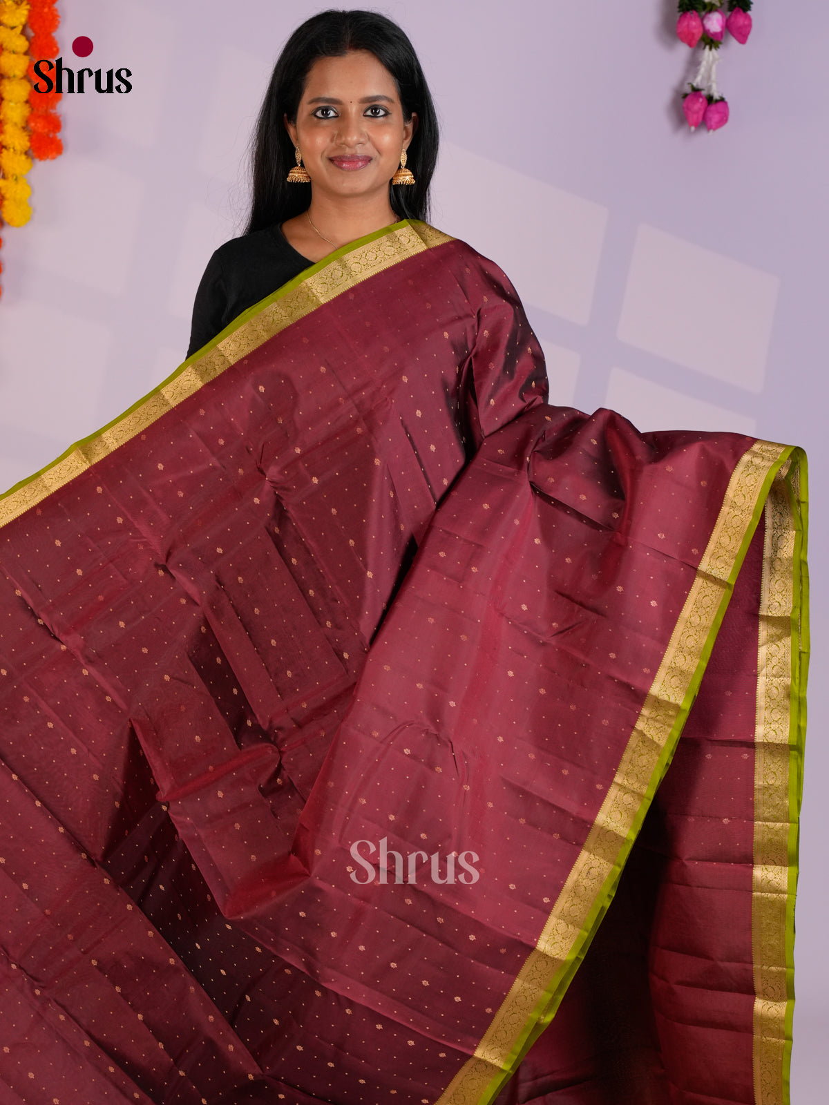EAS09005 - Kanchipuram-halfpure Saree - Shop on Shrus.com