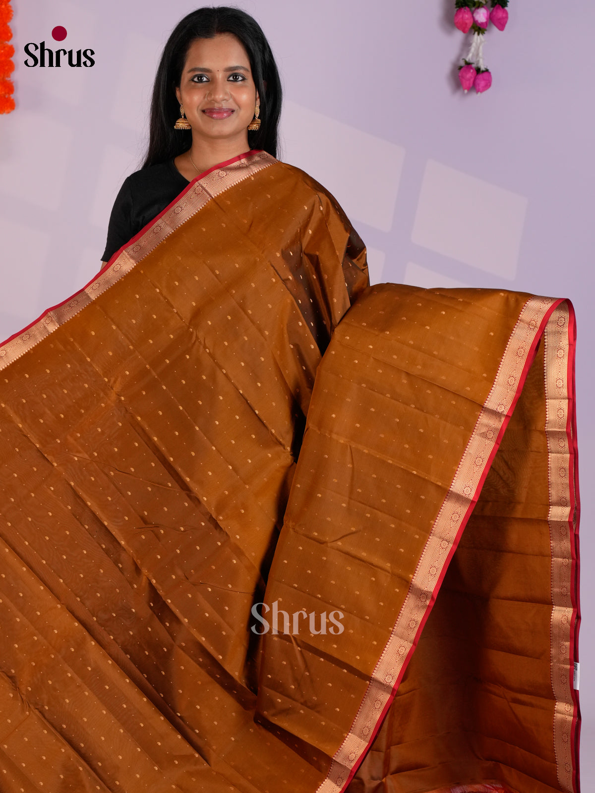 EAS09009 - Kanchipuram-halfpure Saree - Shop on Shrus.com