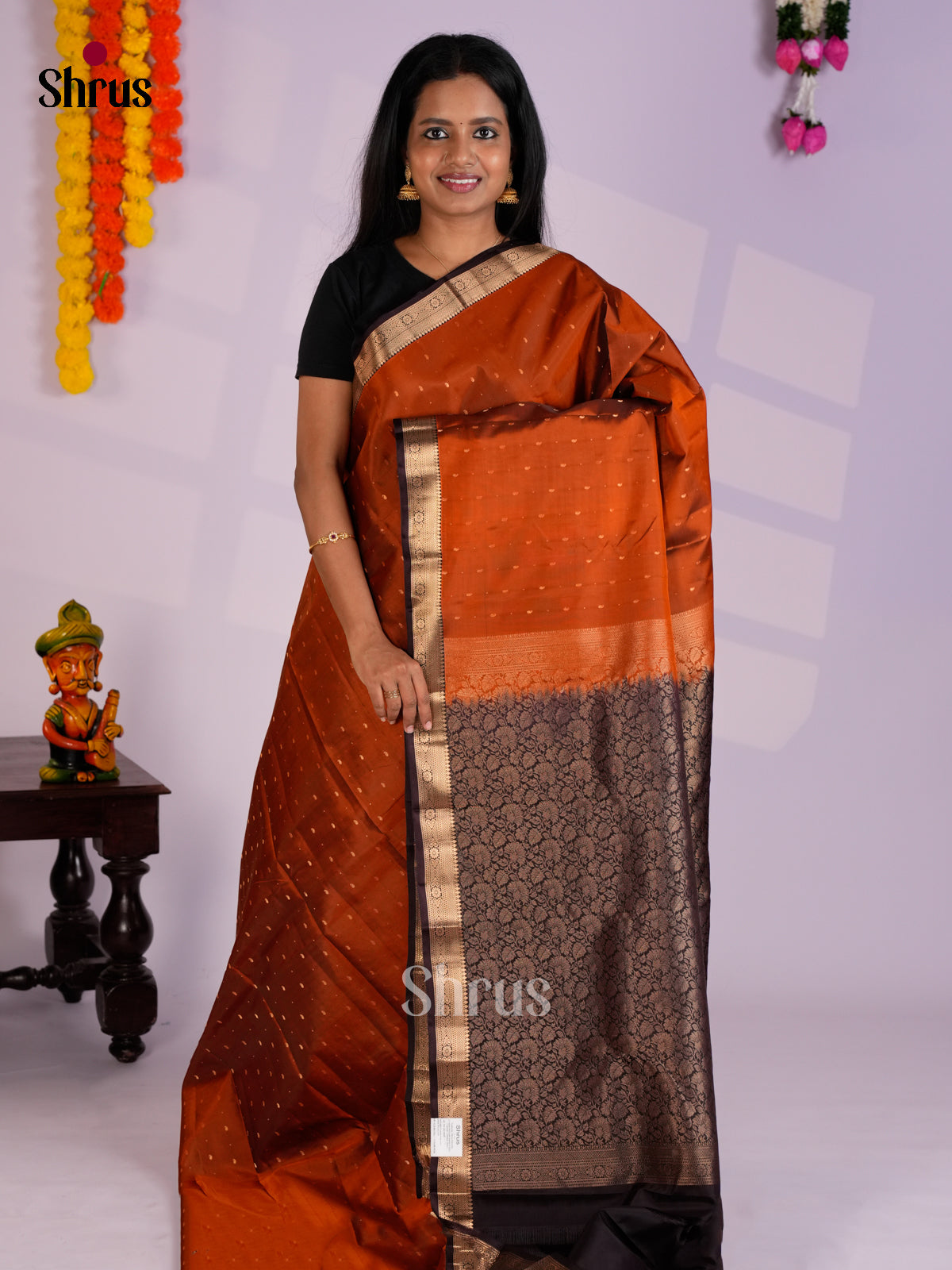 EAS09013 - Kanchipuram-halfpure Saree - Shop on Shrus.com
