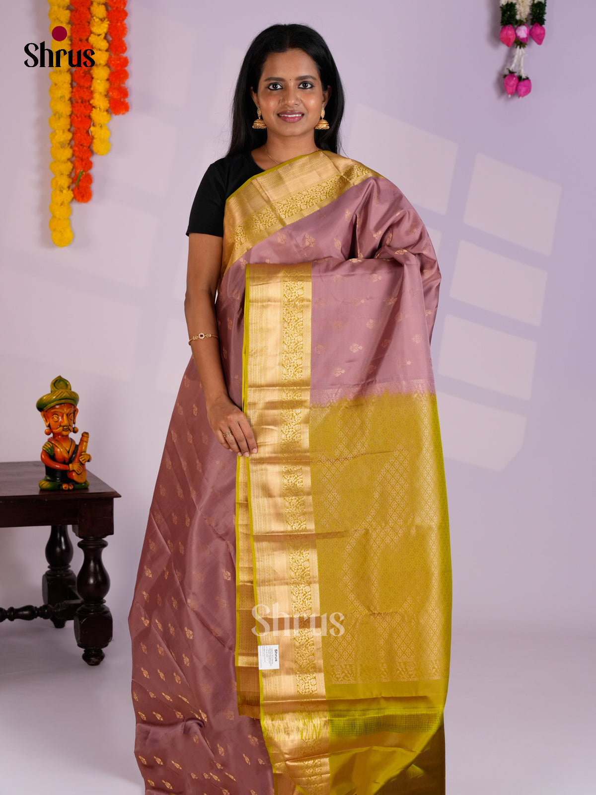 EAS09016 - Kanchipuram-halfpure Saree - Shop on Shrus.com