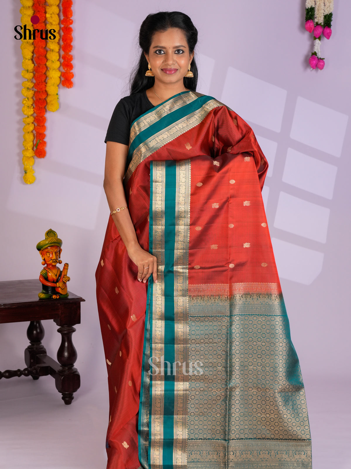 EAS09059 - Soft Silk (HR) Saree - Shop on Shrus.com