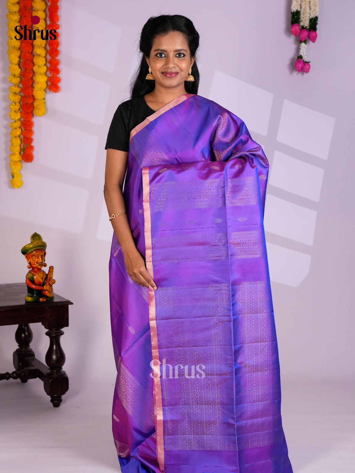 EAS09067 - Soft Silk (HR) Saree - Shop on Shrus.com