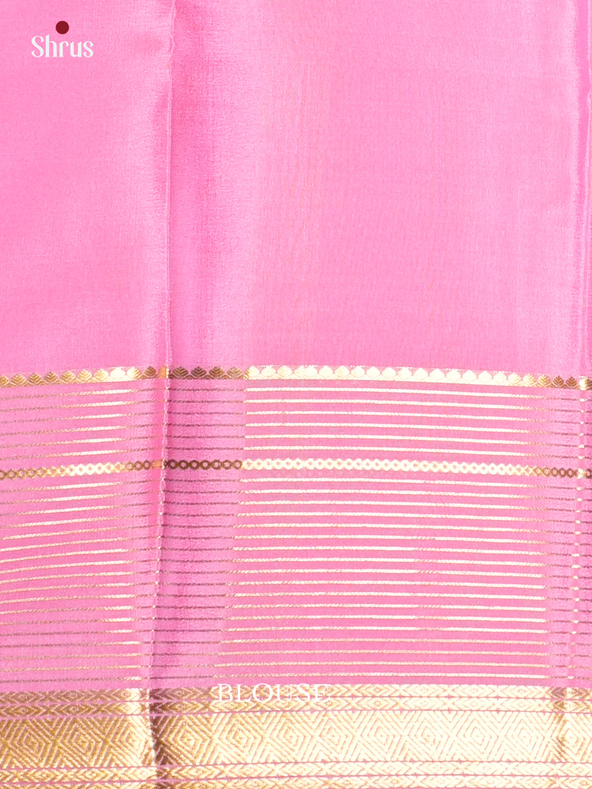 Beautiful Red & Pink  Mysore Silk Saree with contrast zari border - EAS09129
