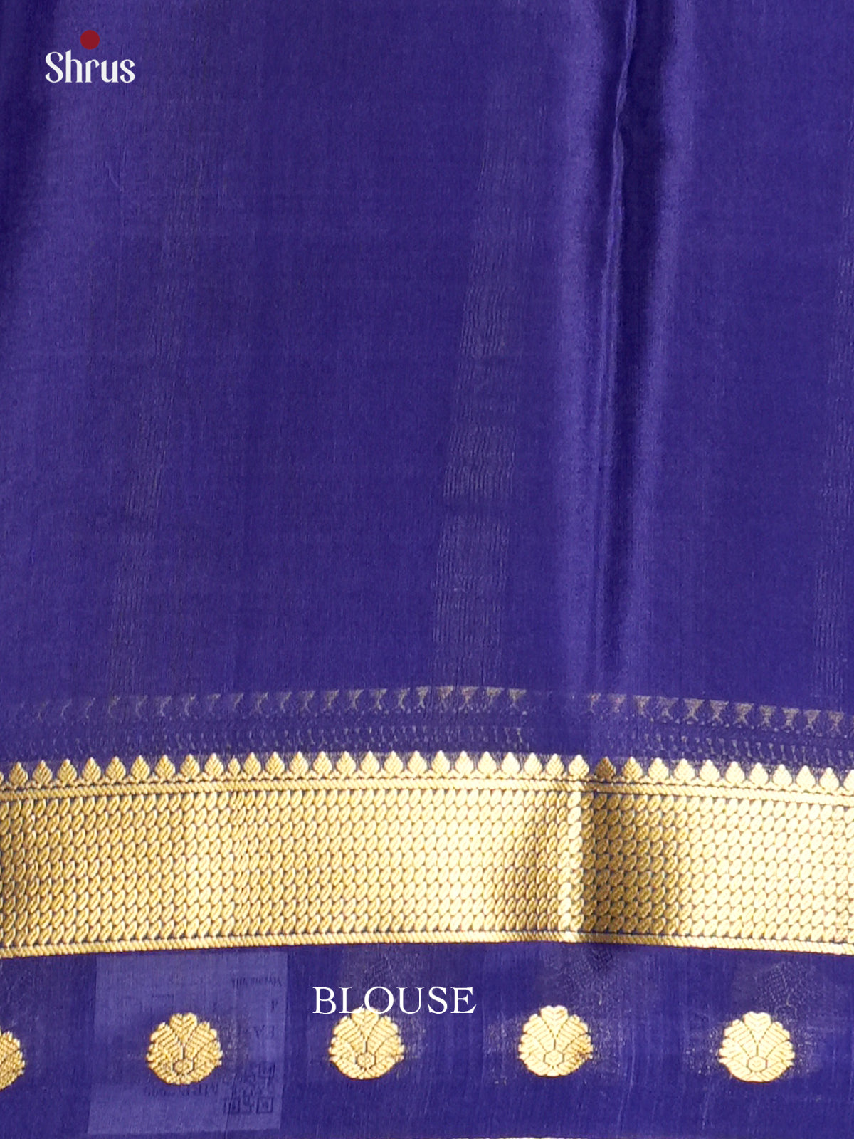 Stunning Orange & Blue  Mysore Silk Saree with contrast zari border -EAS09143