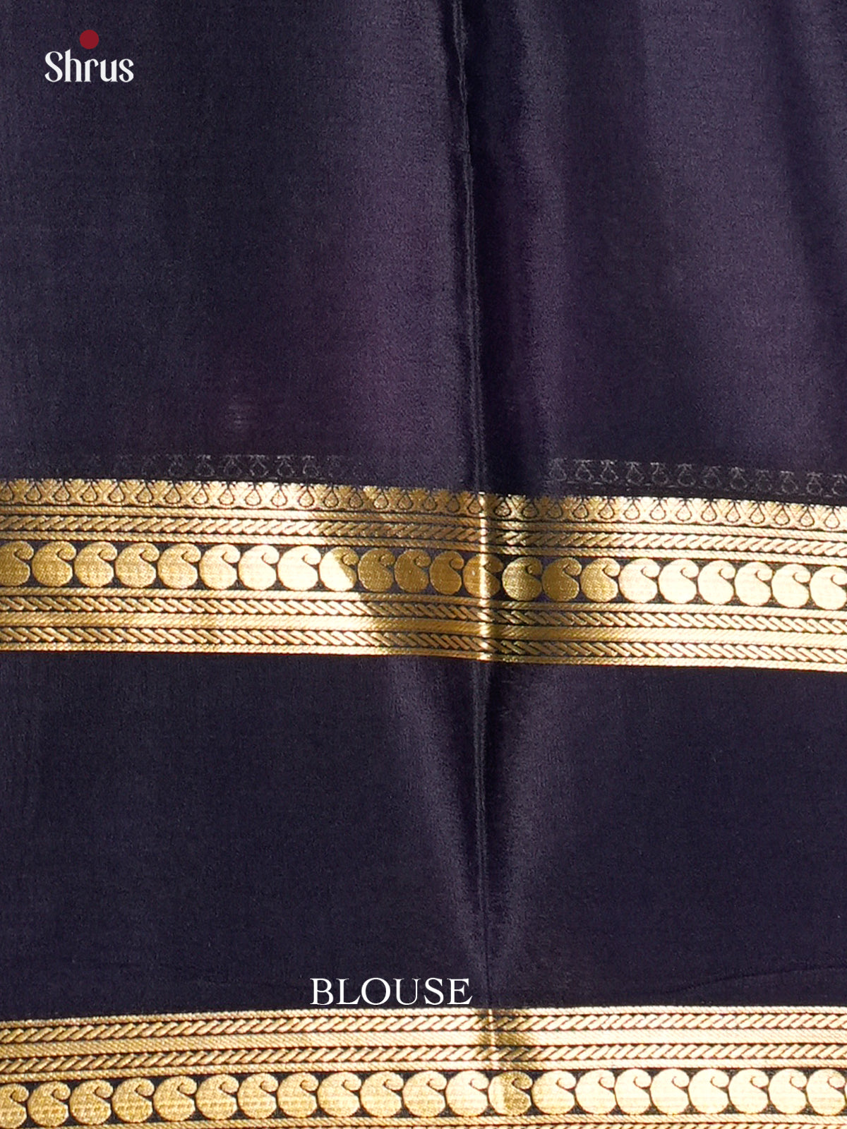 Serene Green & Navy Blue Mysore Silk Saree  with rettaipet zari border- EAS09151