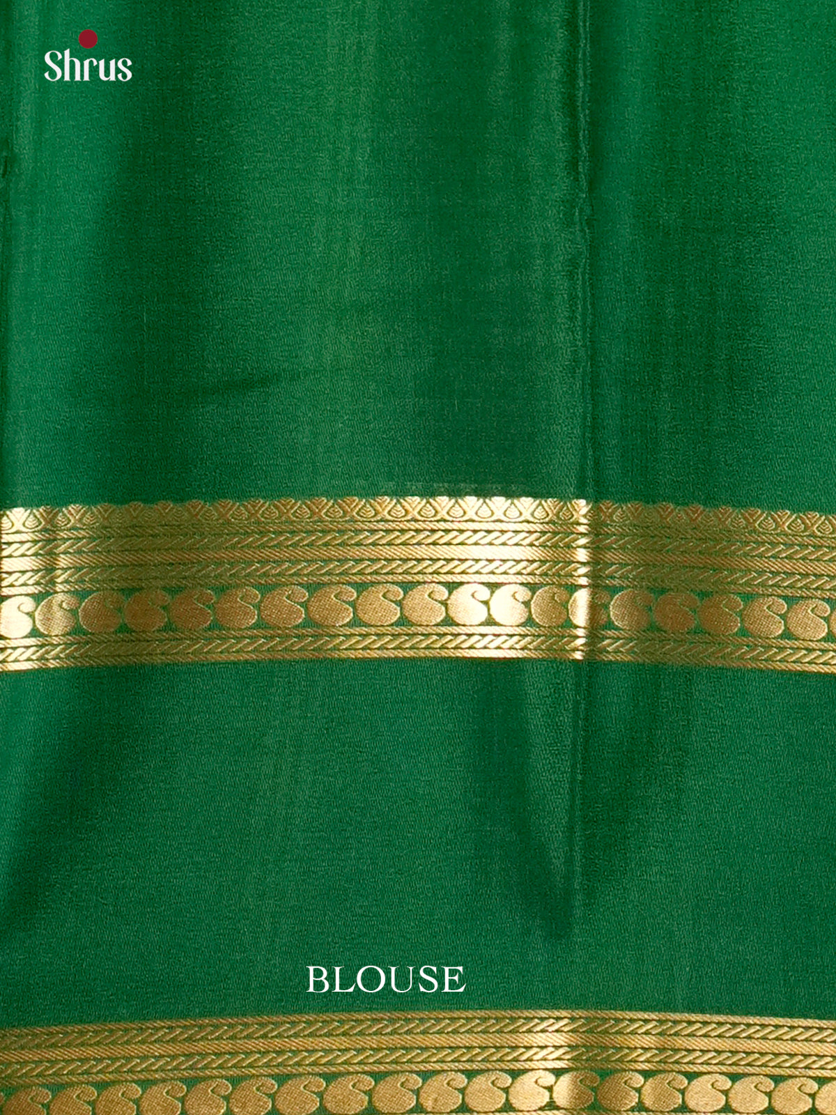 Exquisite Red & Green  Mysore Silk Saree with rettaipet zari border- EAS09161