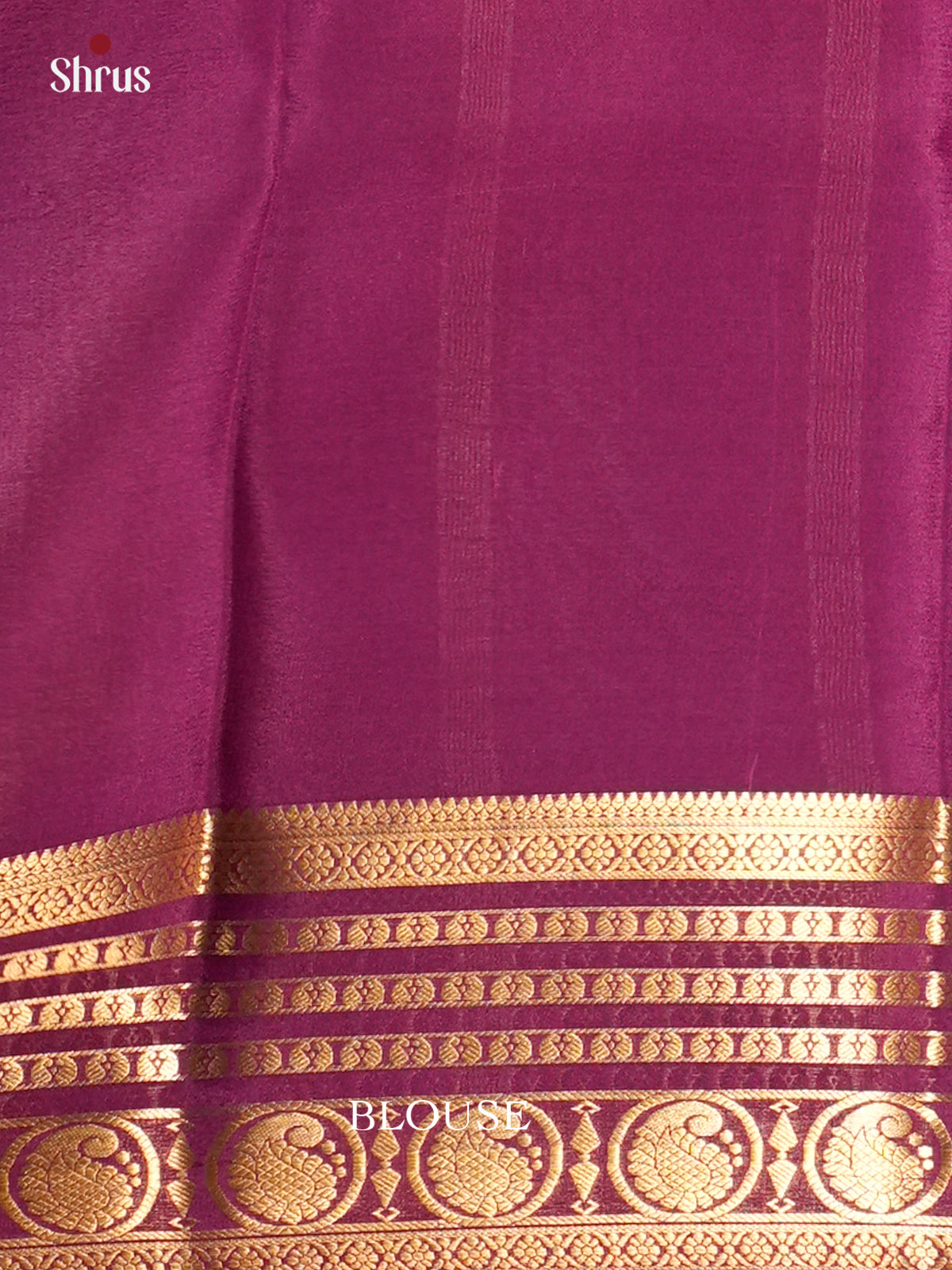 Bright Yellow & Purple Mysore Silk Saree  with zari striped border -EAS09193 - Shop on Shrus.com