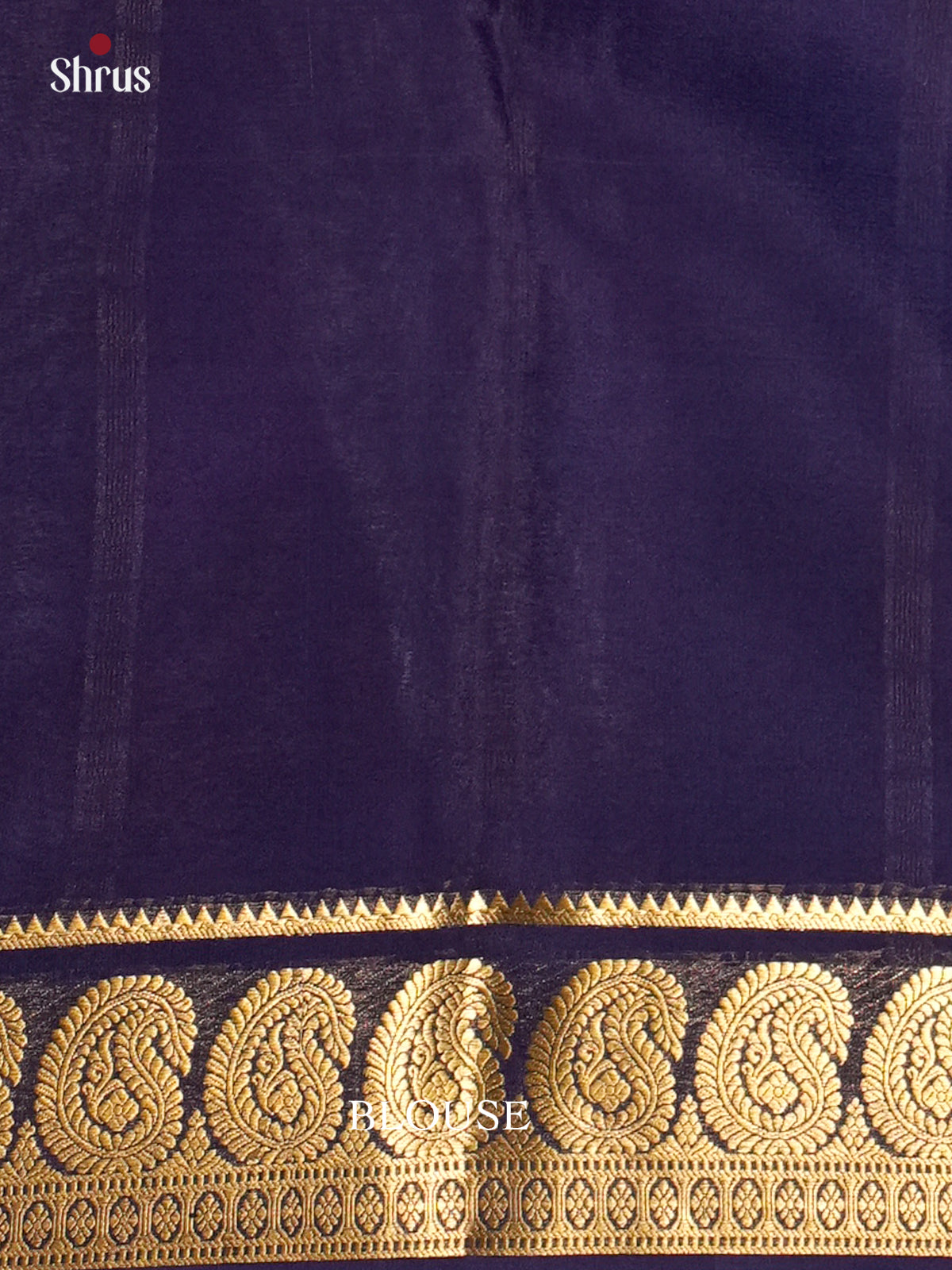 Radiant Orange & Blue Mysore Silk Saree with splendid zari border- EAS09202