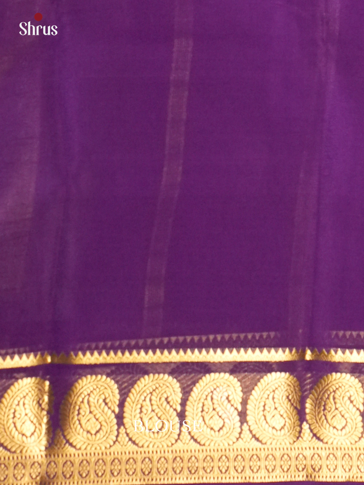 Elegant Sea green & Violet Mysore Silk Saree with splendid zari border -EAS09205