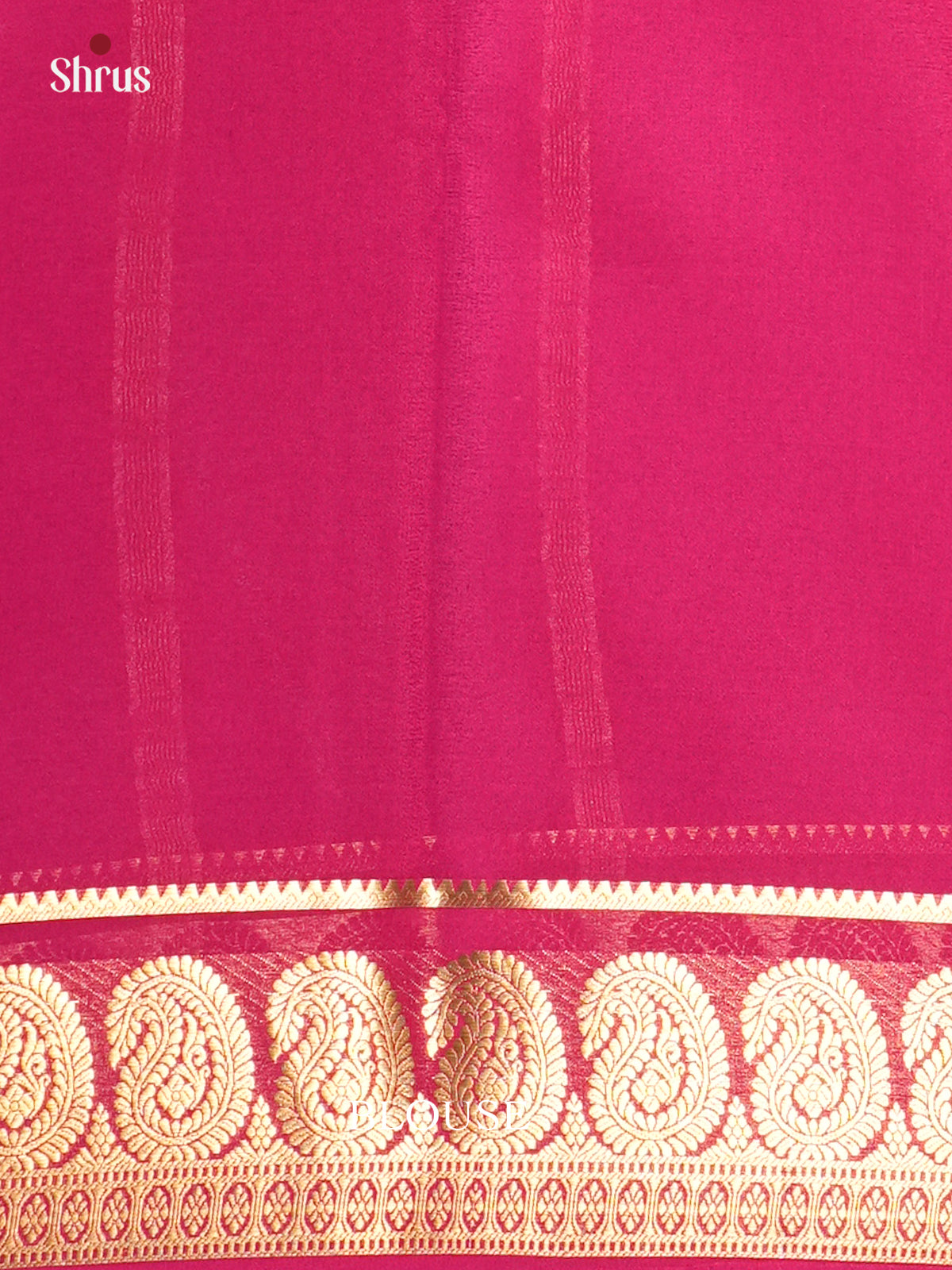 Chic & Elegant Green & Majenta Mysore Silk Saree with rich zari border - EAS09207