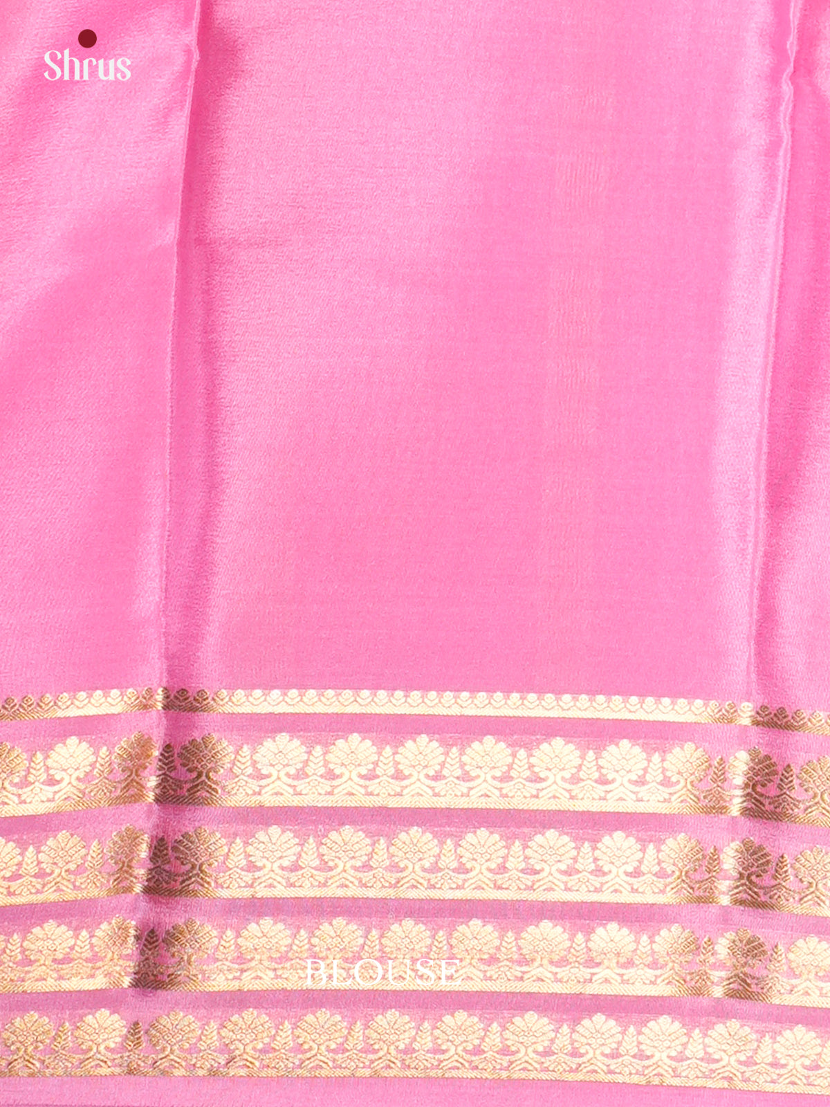 Beautiful Red & Pink Mysore Silk Saree with zari striped border -EAS09216