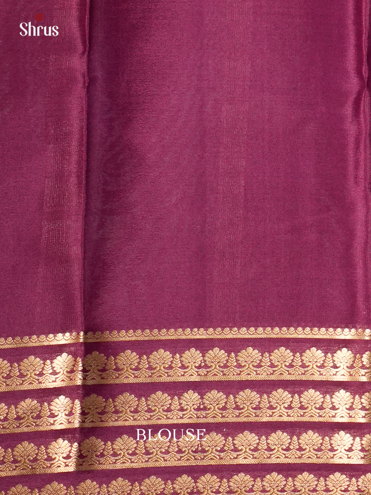 Serene Green & Purple Mysore Silk Saree with contrast zari border - EAS09217