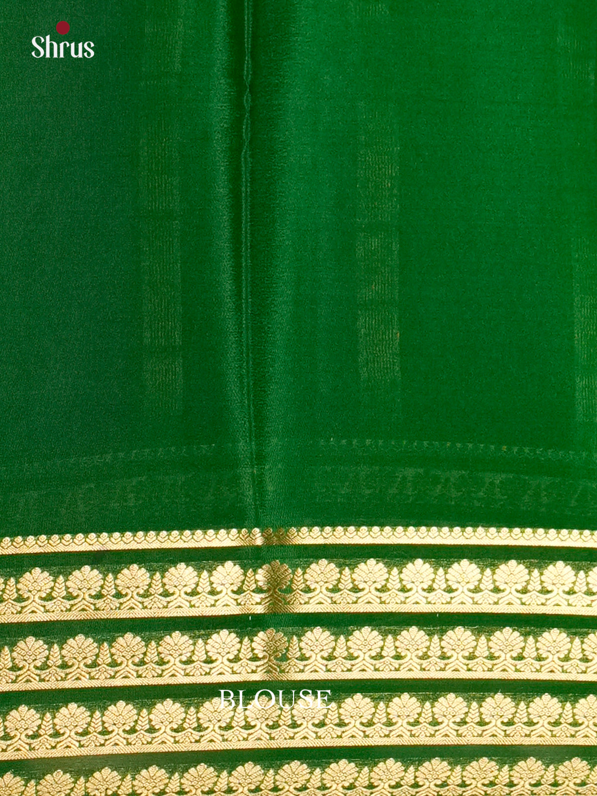 Lustrous Rani Pink & Green Mysore Silk Saree with gold zari border - EAS09218 - Shop on Shrus.com