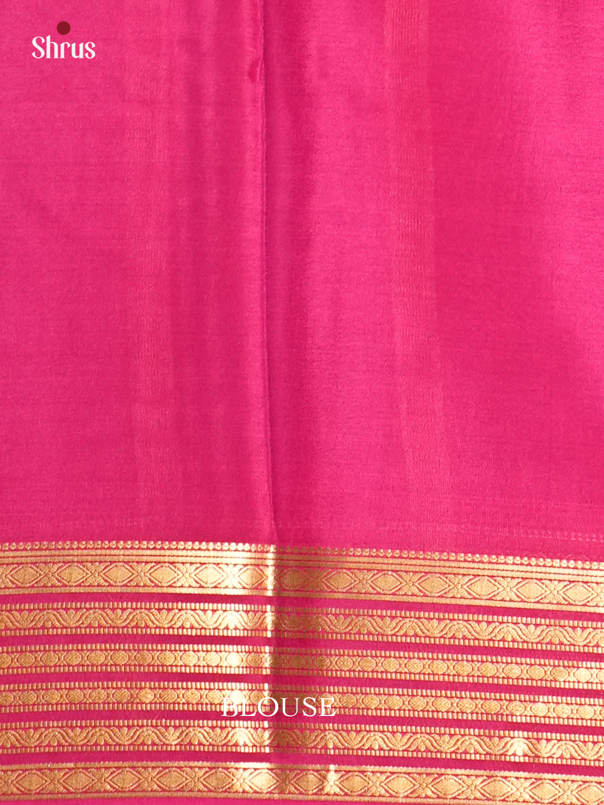 Charming Blue & Pink  Mysore Silk Saree with zari striped border -EAS09237