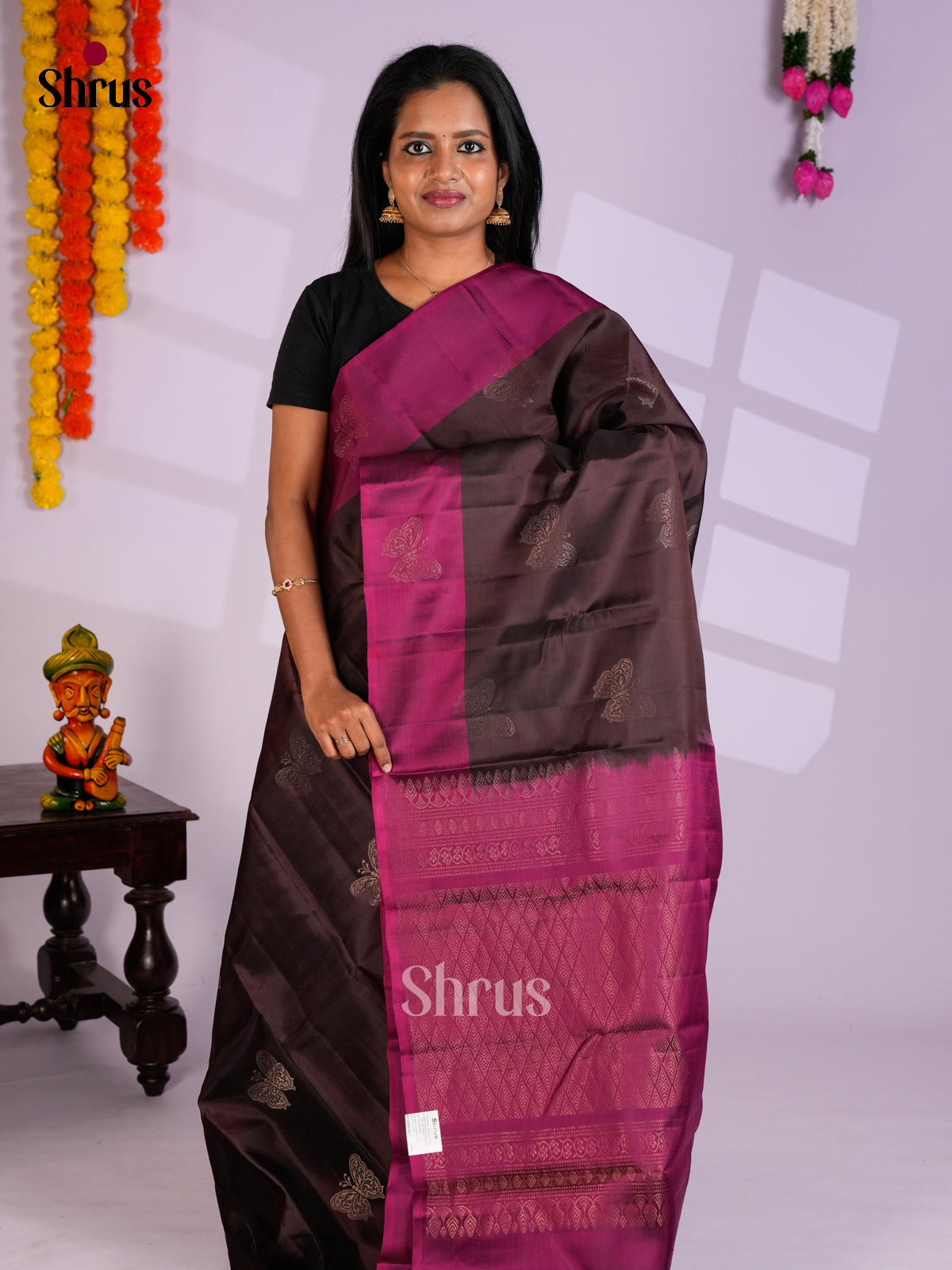 EAS10011 - Softsilk-halfpure Saree - Shop on Shrus.com