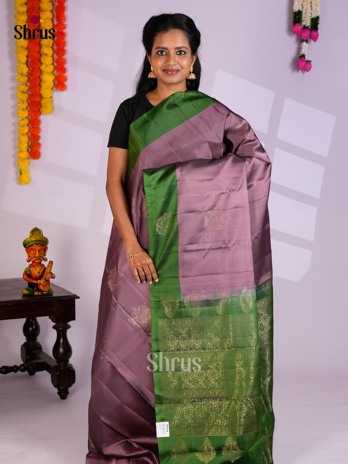EAS10014 - Softsilk-halfpure Saree - Shop on Shrus.com