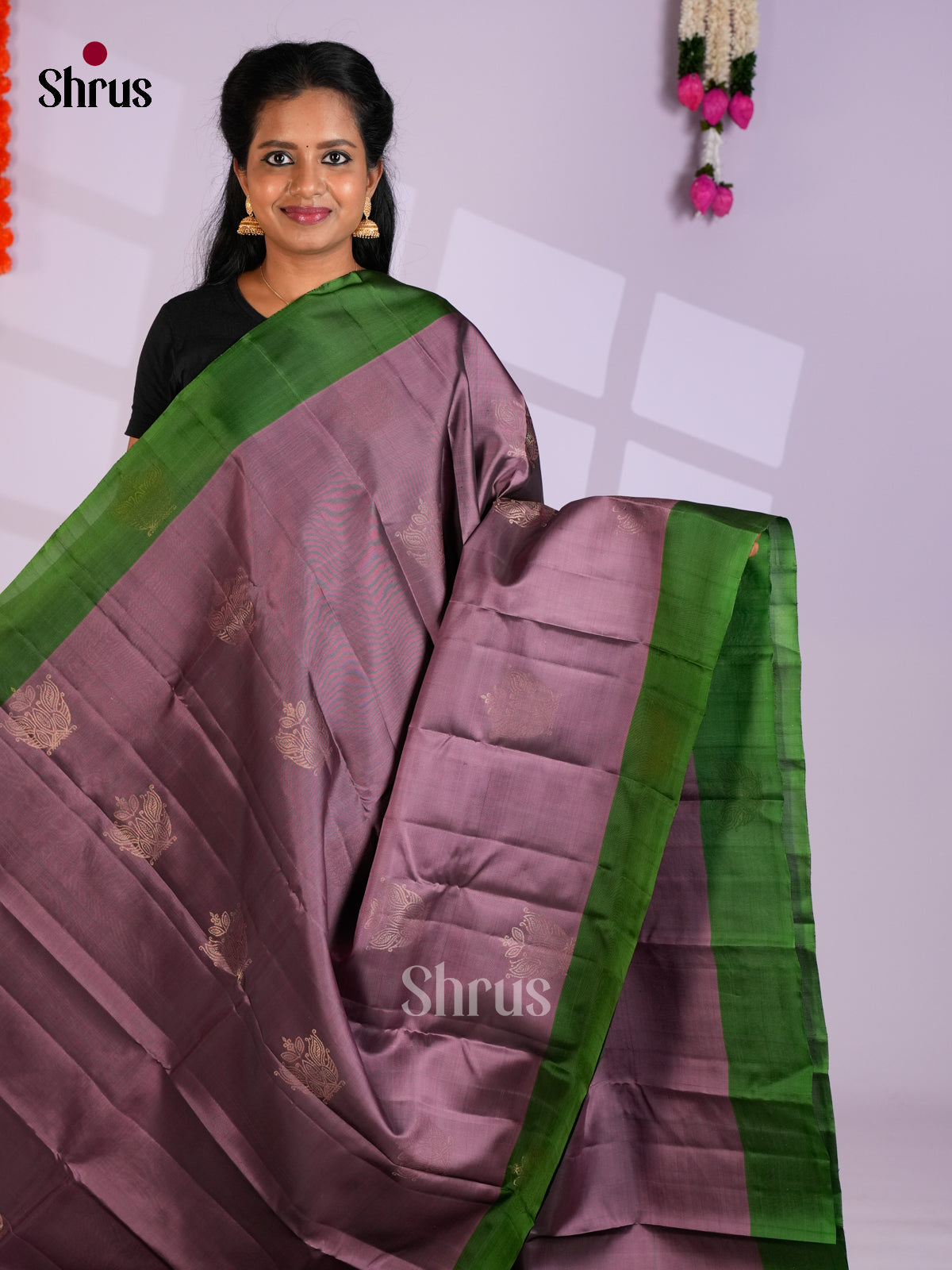 EAS10014 - Softsilk-halfpure Saree - Shop on Shrus.com