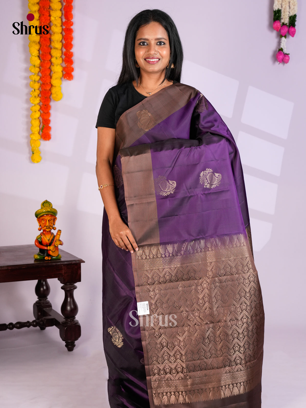 EAS10016 - Softsilk-halfpure Saree - Shop on Shrus.com
