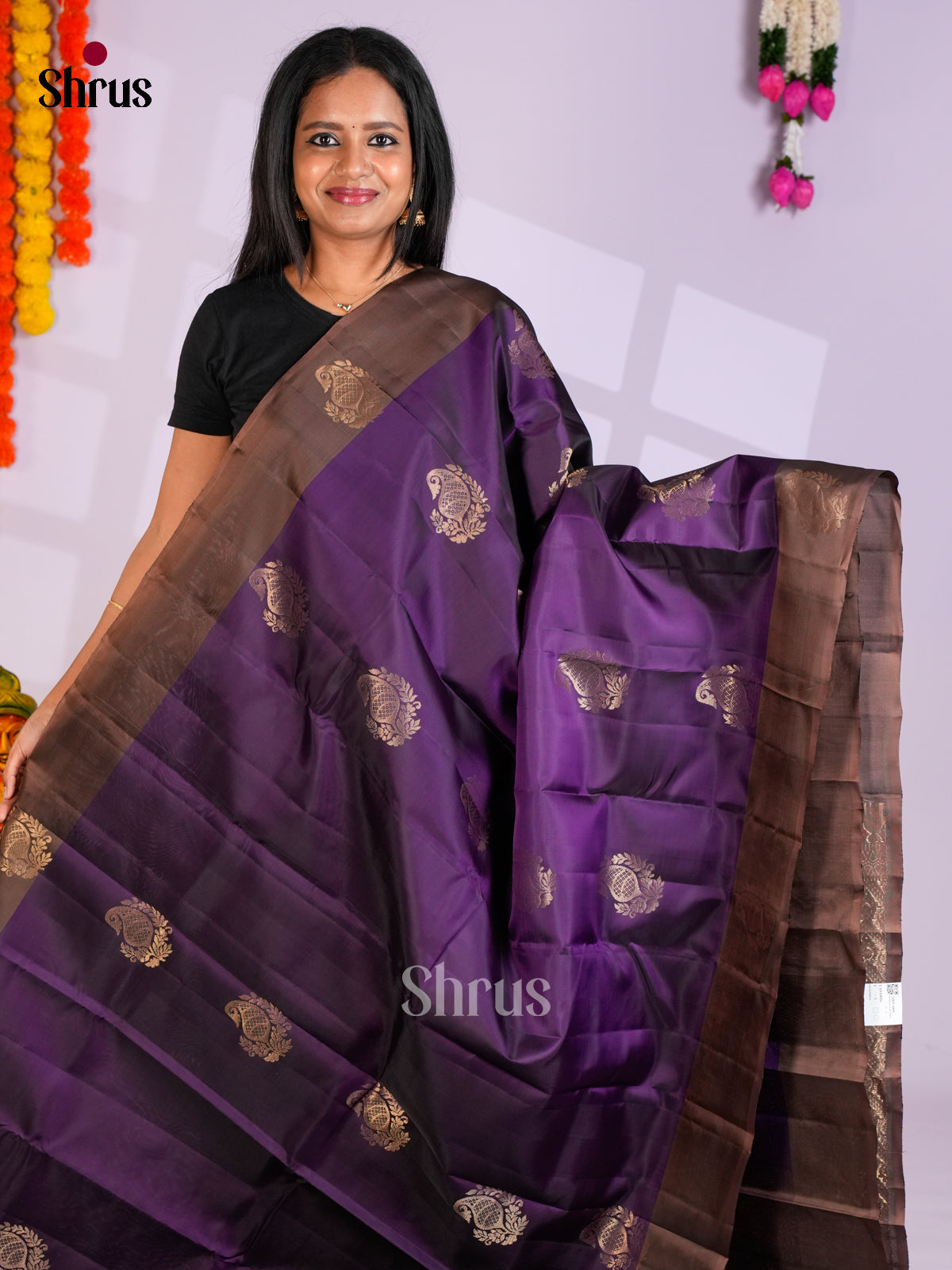 EAS10016 - Softsilk-halfpure Saree - Shop on Shrus.com