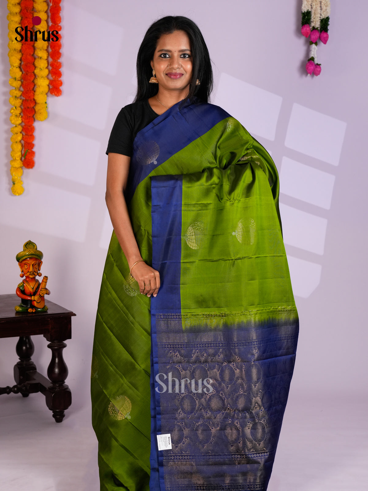 EAS10030 - Softsilk-halfpure Saree - Shop on Shrus.com