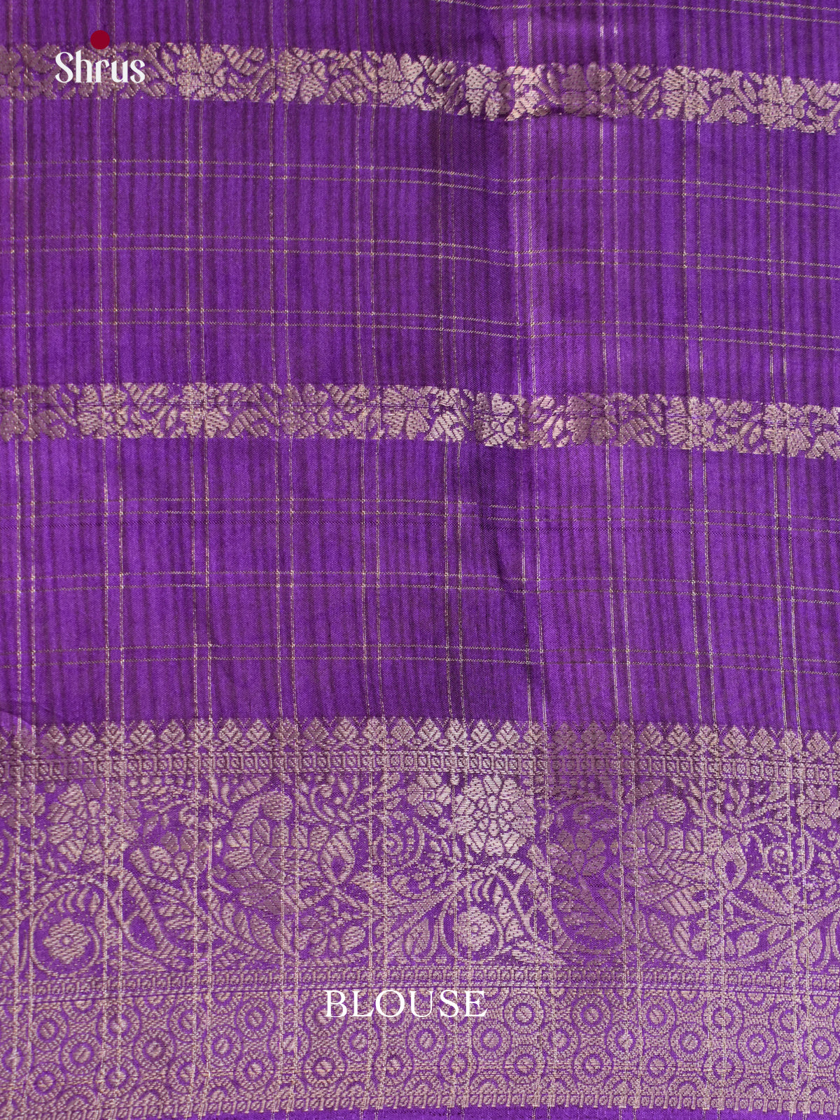 Cream & Violet- Semi Crepe Saree -EAS10042 - Shop on Shrus.com