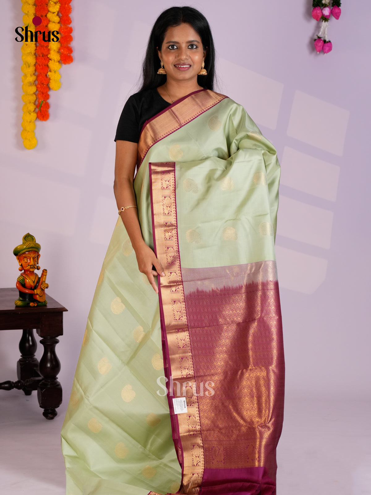 EAS10047 - Kanchipuram silk Saree - Shop on Shrus.com