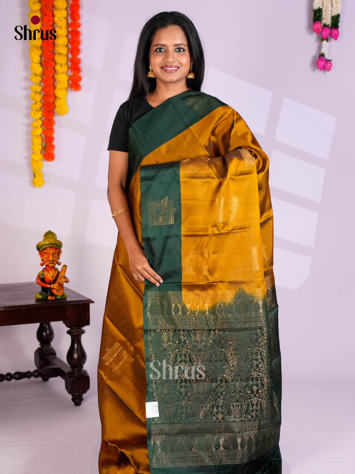 EAS10104 - Softsilk-halfpure Saree - Shop on Shrus.com