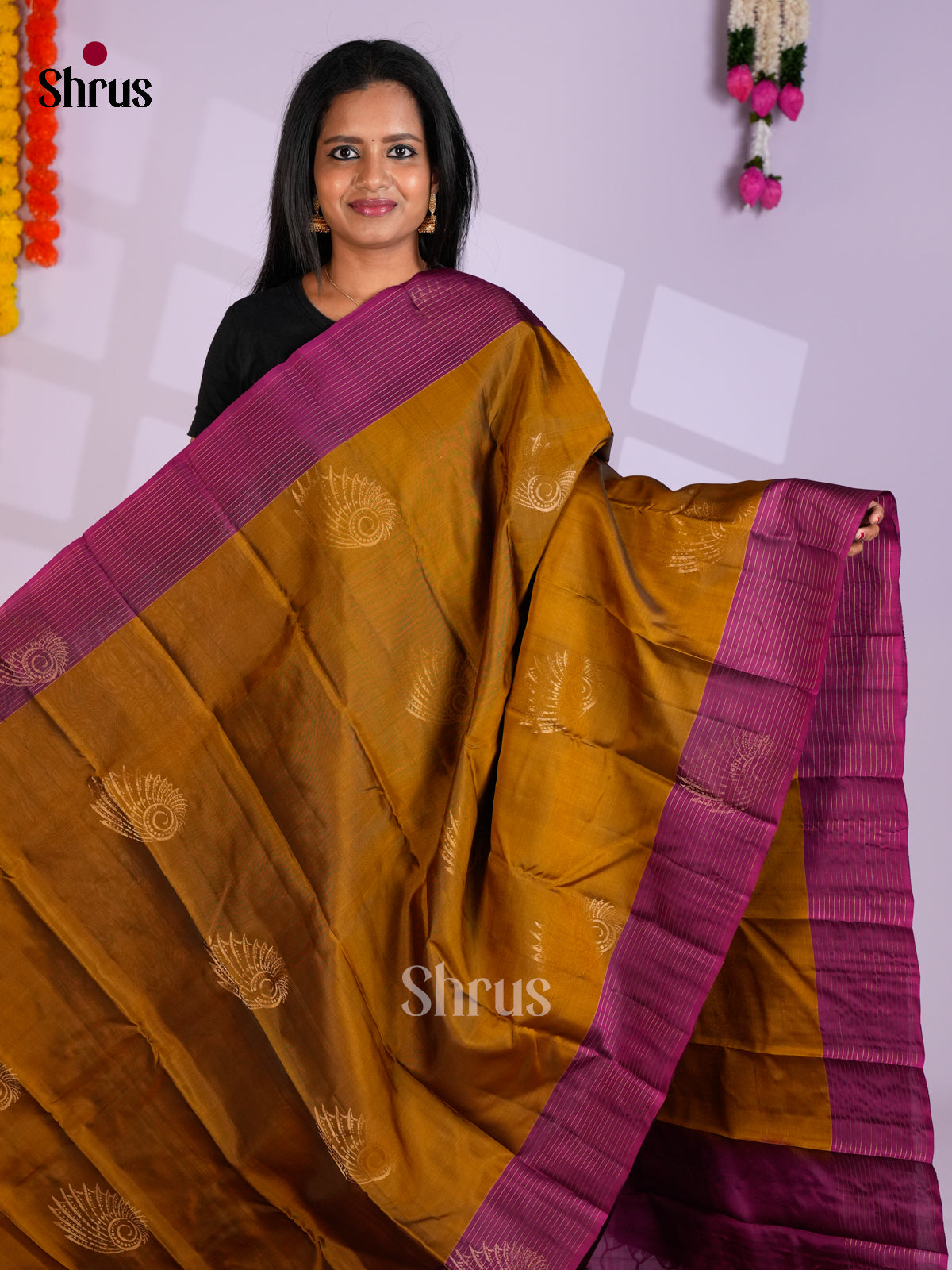EAS10153 - Softsilk-halfpure Saree - Shop on Shrus.com