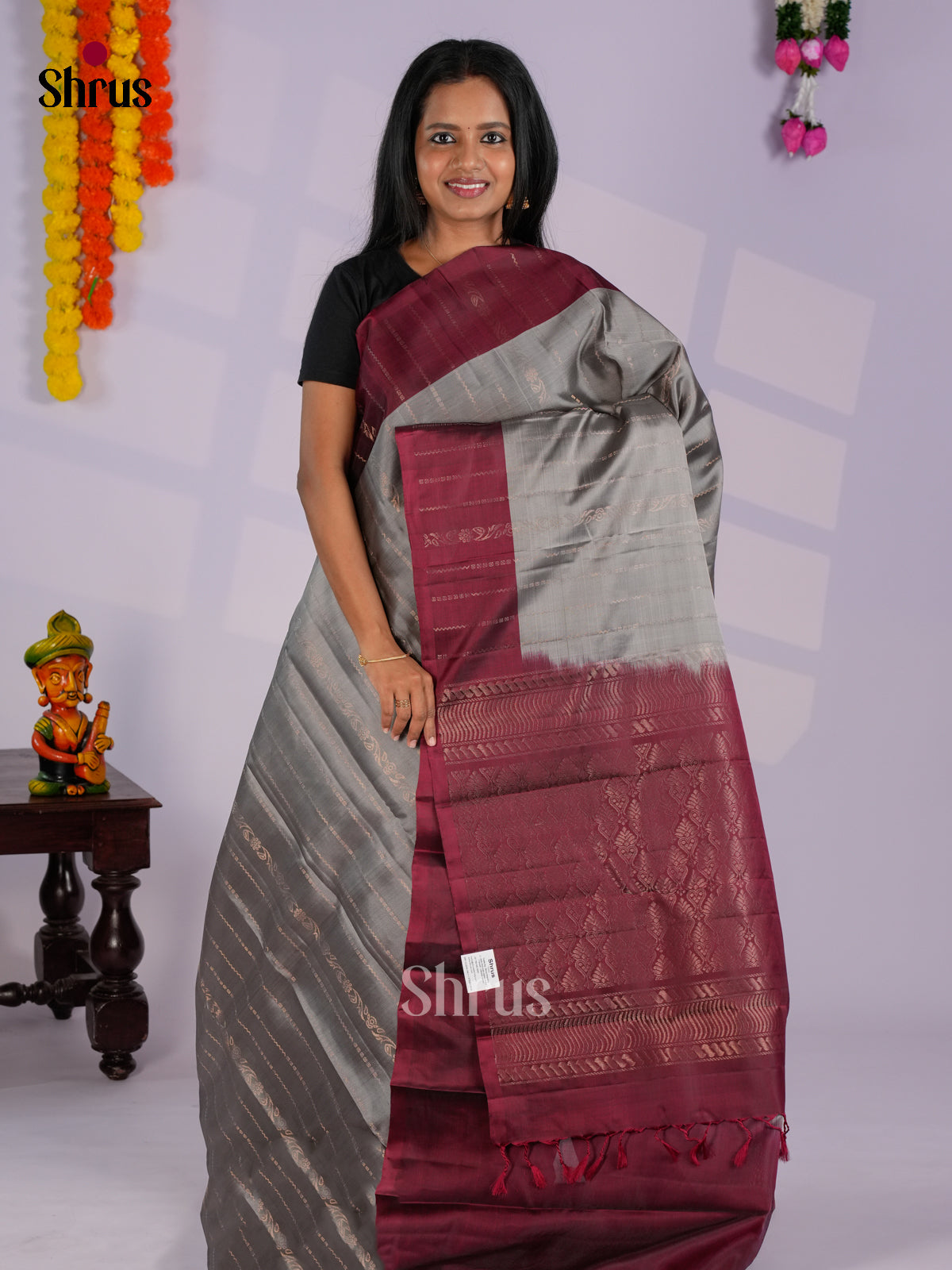 EAS10178 - Softsilk-halfpure Saree - Shop on Shrus.com