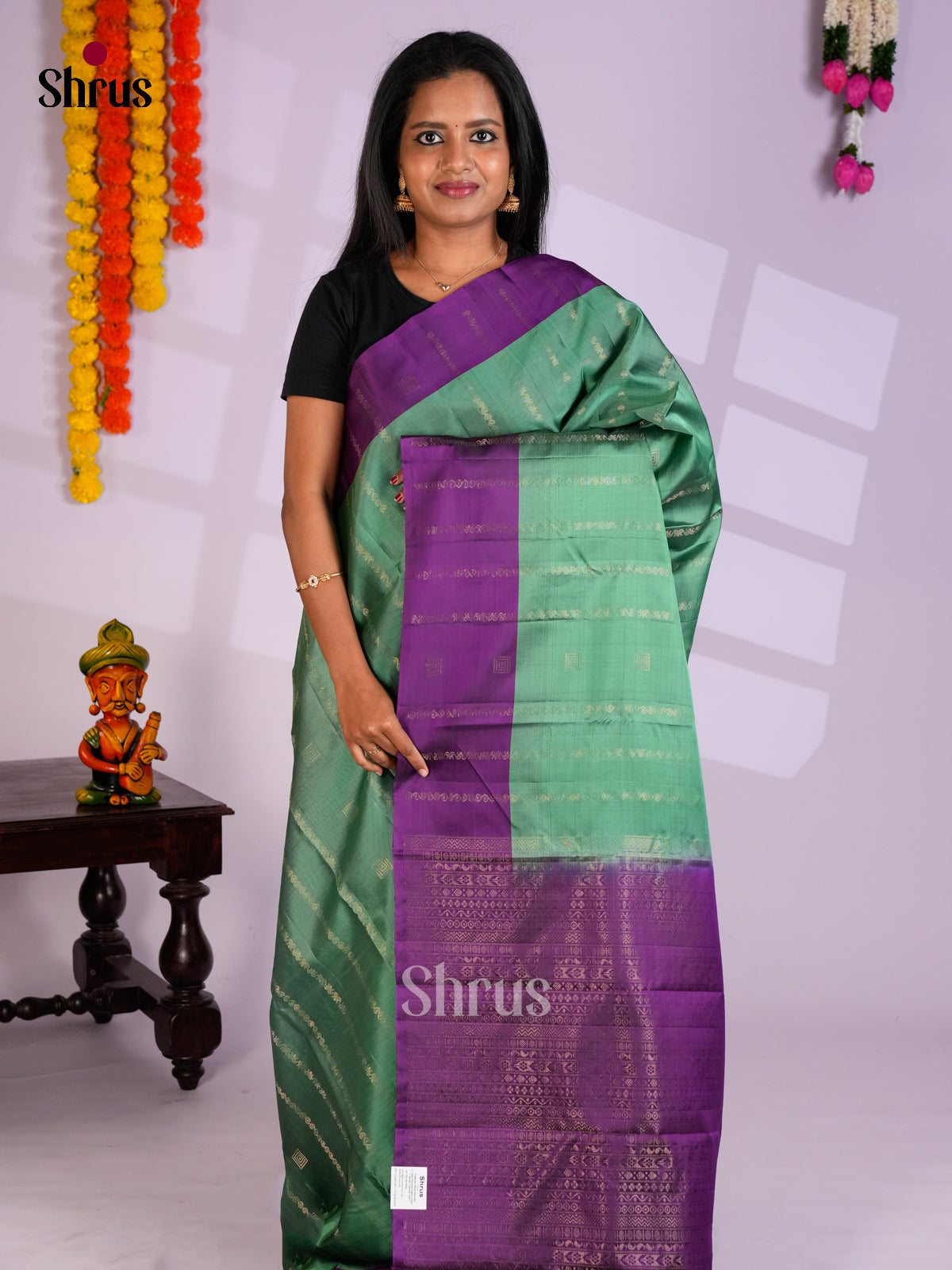 EAS10186 - Softsilk-halfpure Saree - Shop on Shrus.com