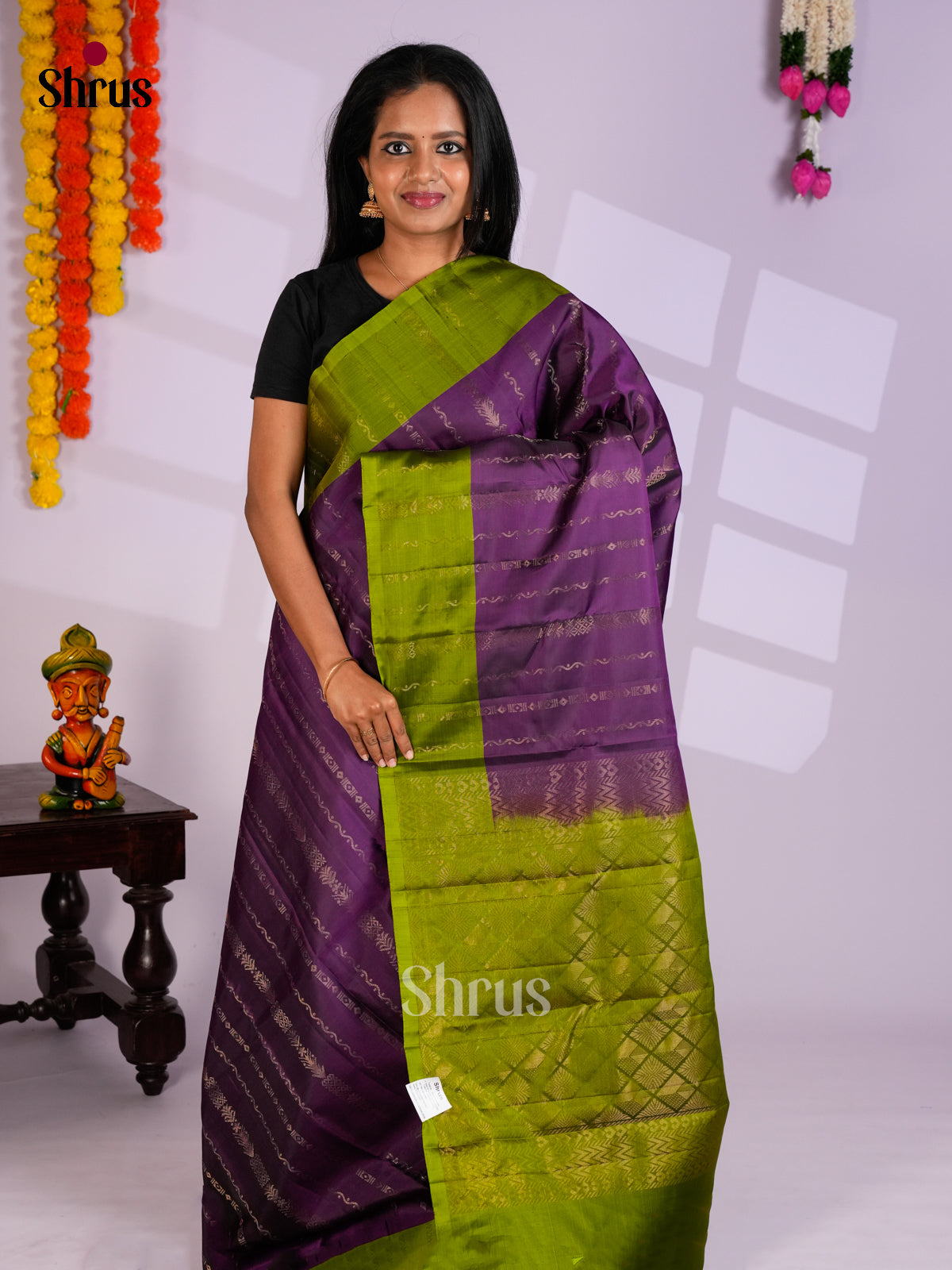 EAS10191 - Softsilk-halfpure Saree - Shop on Shrus.com
