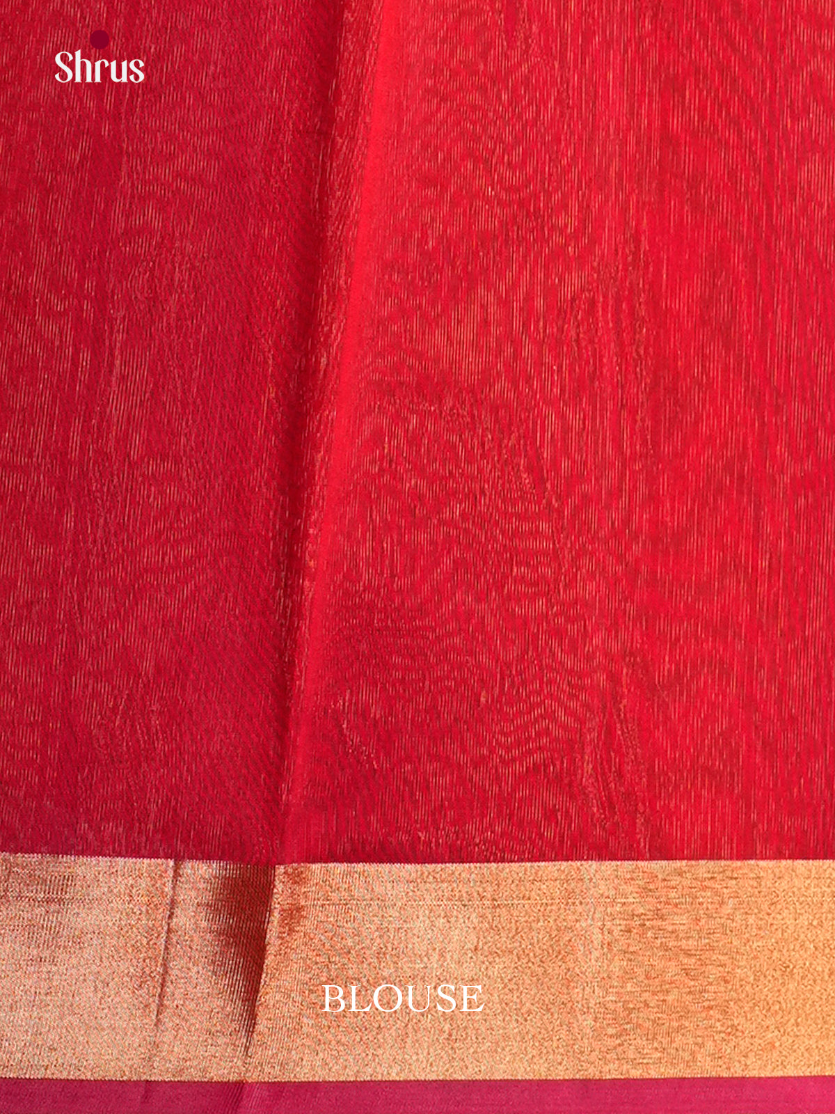 Blue & Red - Timeless Silk Cotton Saree- EAS12031