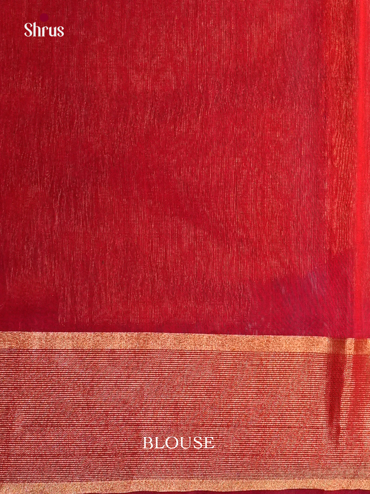 Blue & Red - Timeless Silk Cotton Saree- EAS12070