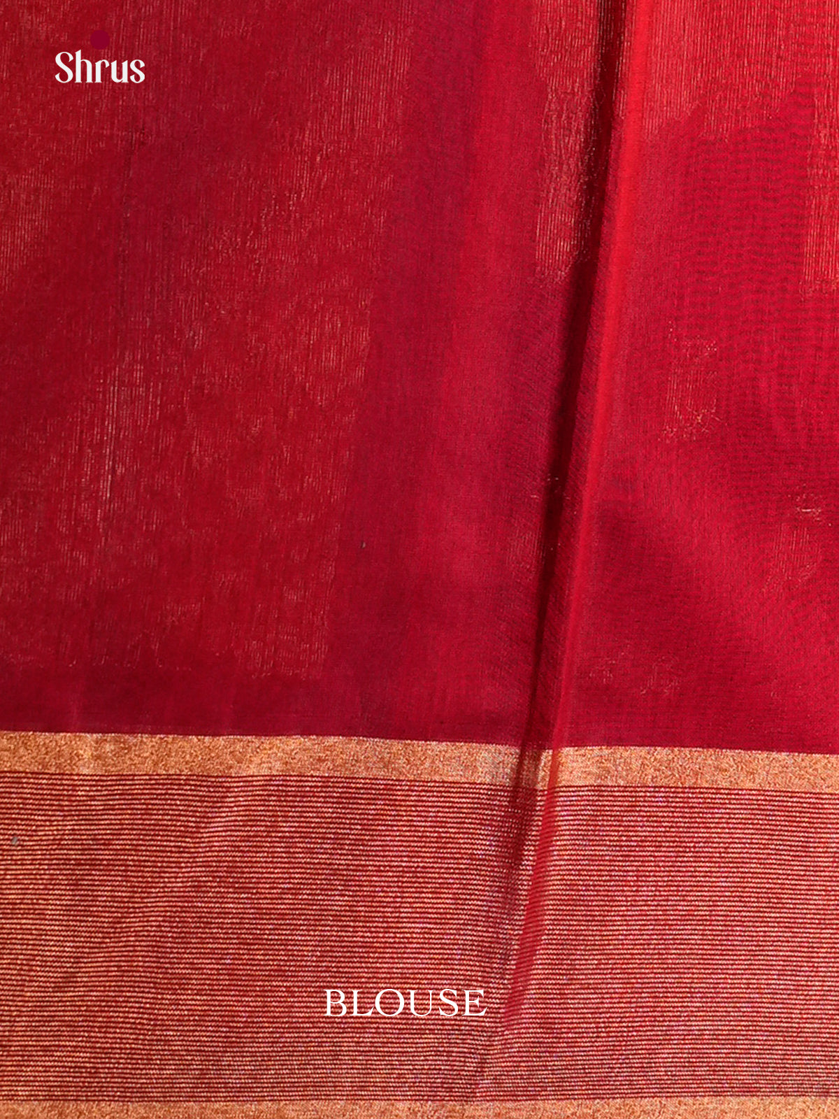 Blue & Red - Timeless Silk Cotton Saree - EAS12072