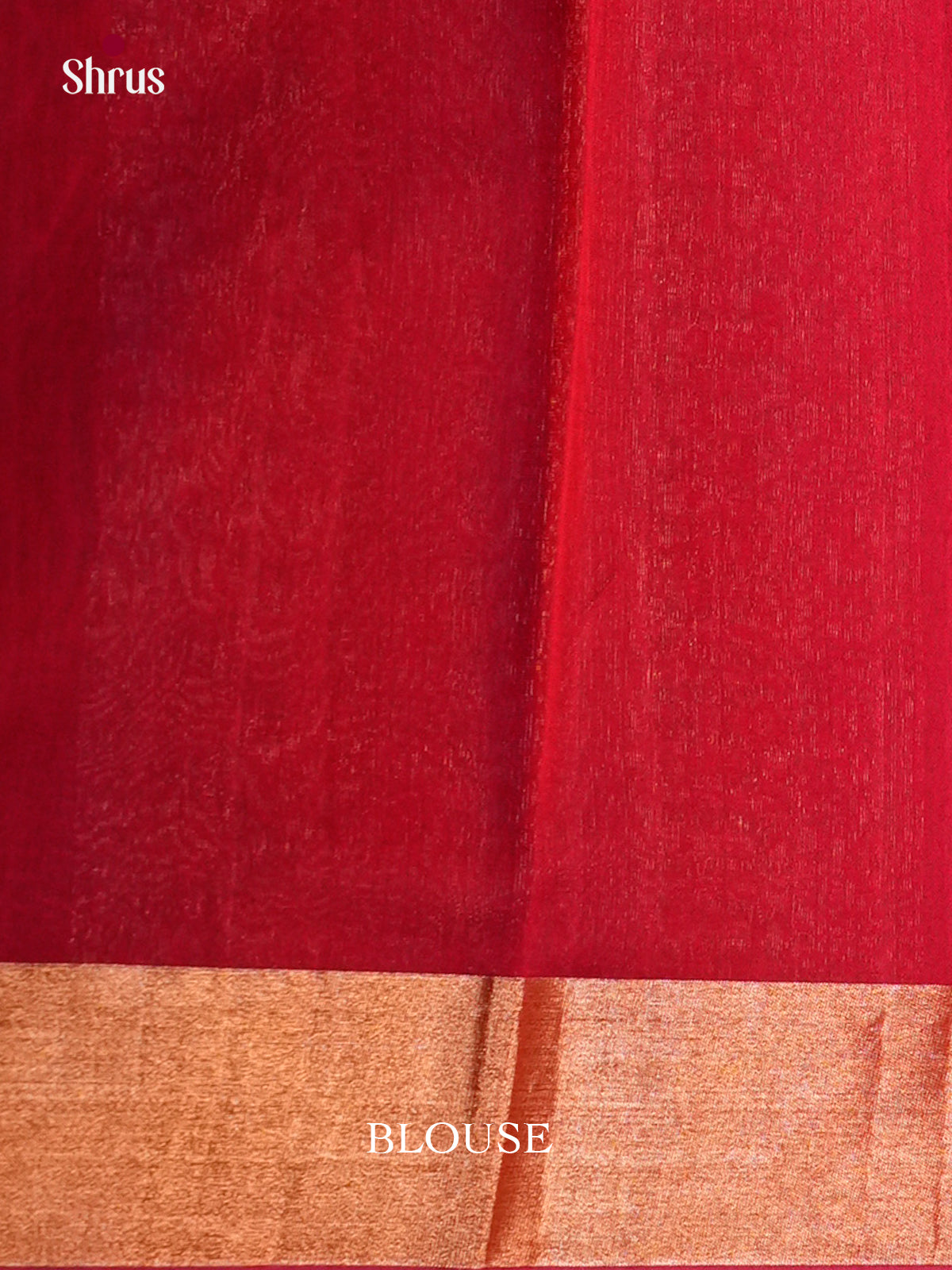 Blue & Red  - Timeless Silk Cotton Saree- EAS12082