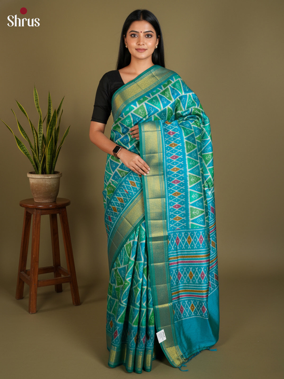 EAS12143 - Semi Patola-Regular Border Saree - Shop on Shrus.com