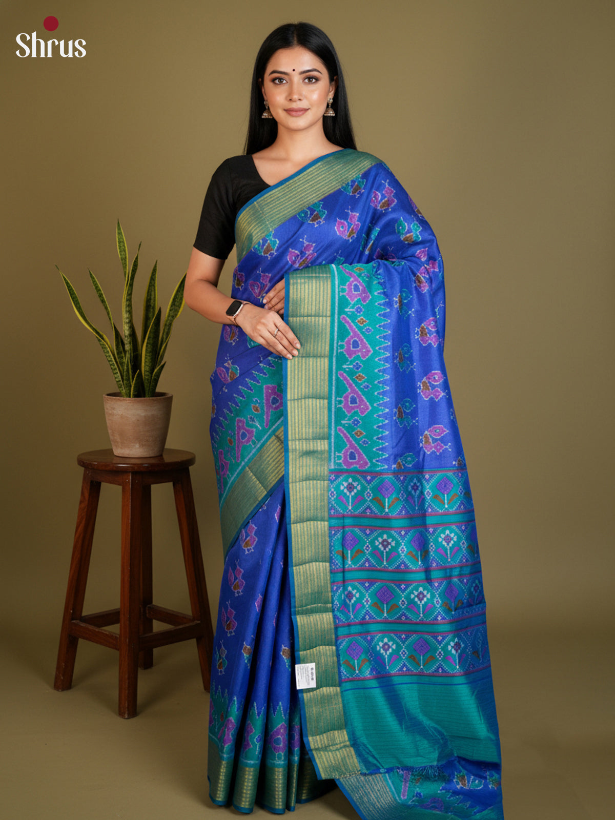 EAS12189 - Semi Patola-Regular Border Saree