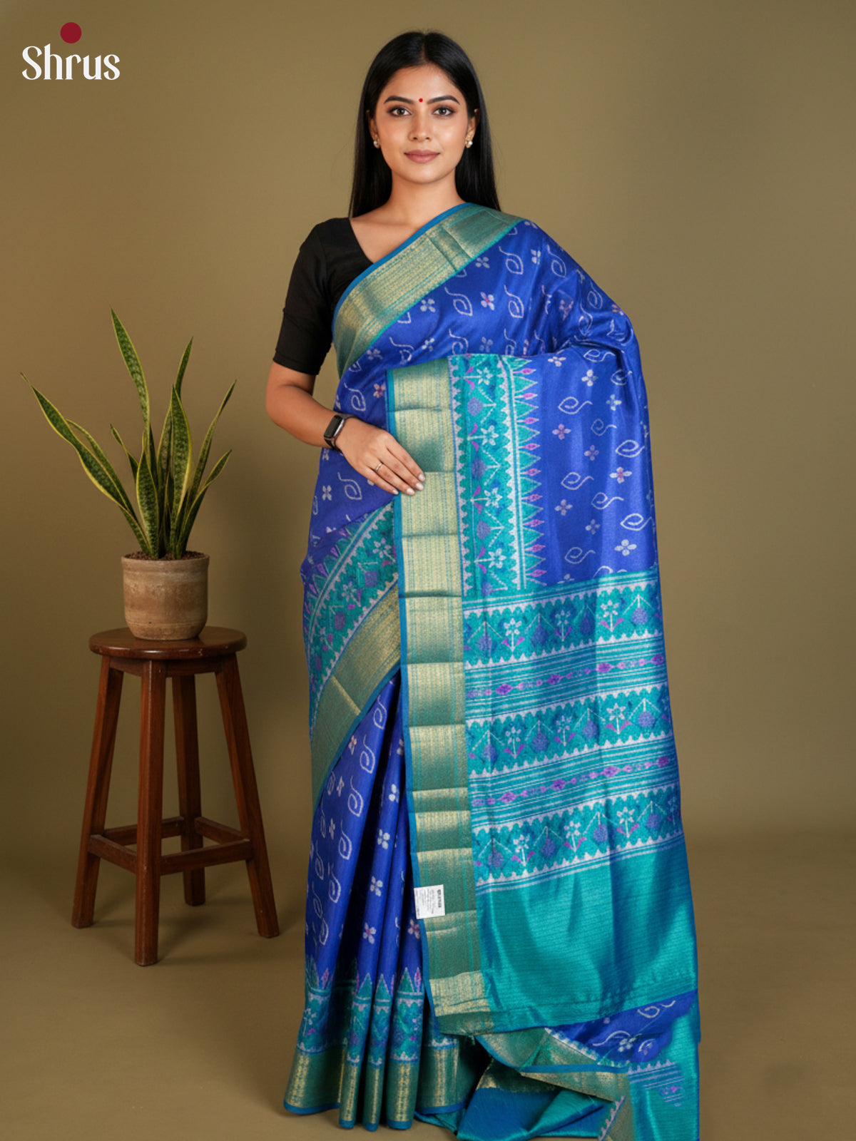 EAS12194 - Semi Patola-Regular Border Saree - Shop on Shrus.com