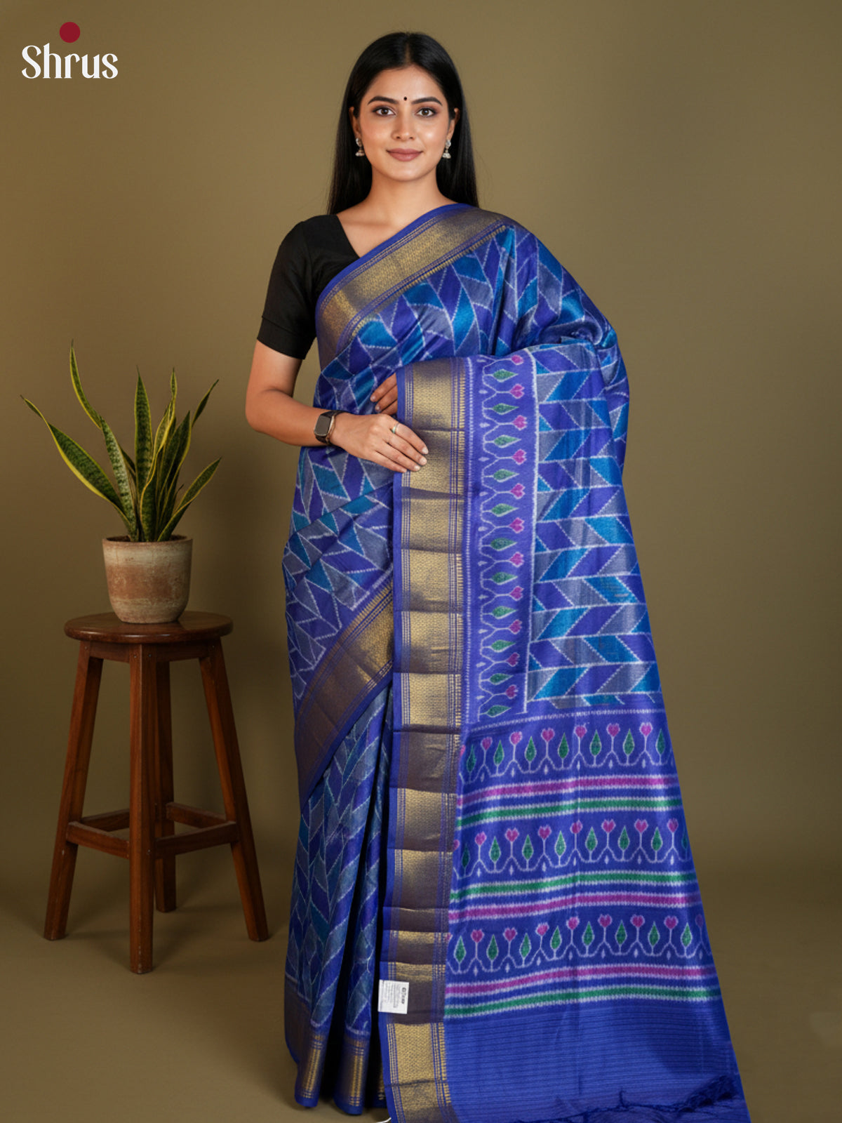 EAS12200 - Semi Patola-Regular Border Saree - Shop on Shrus.com