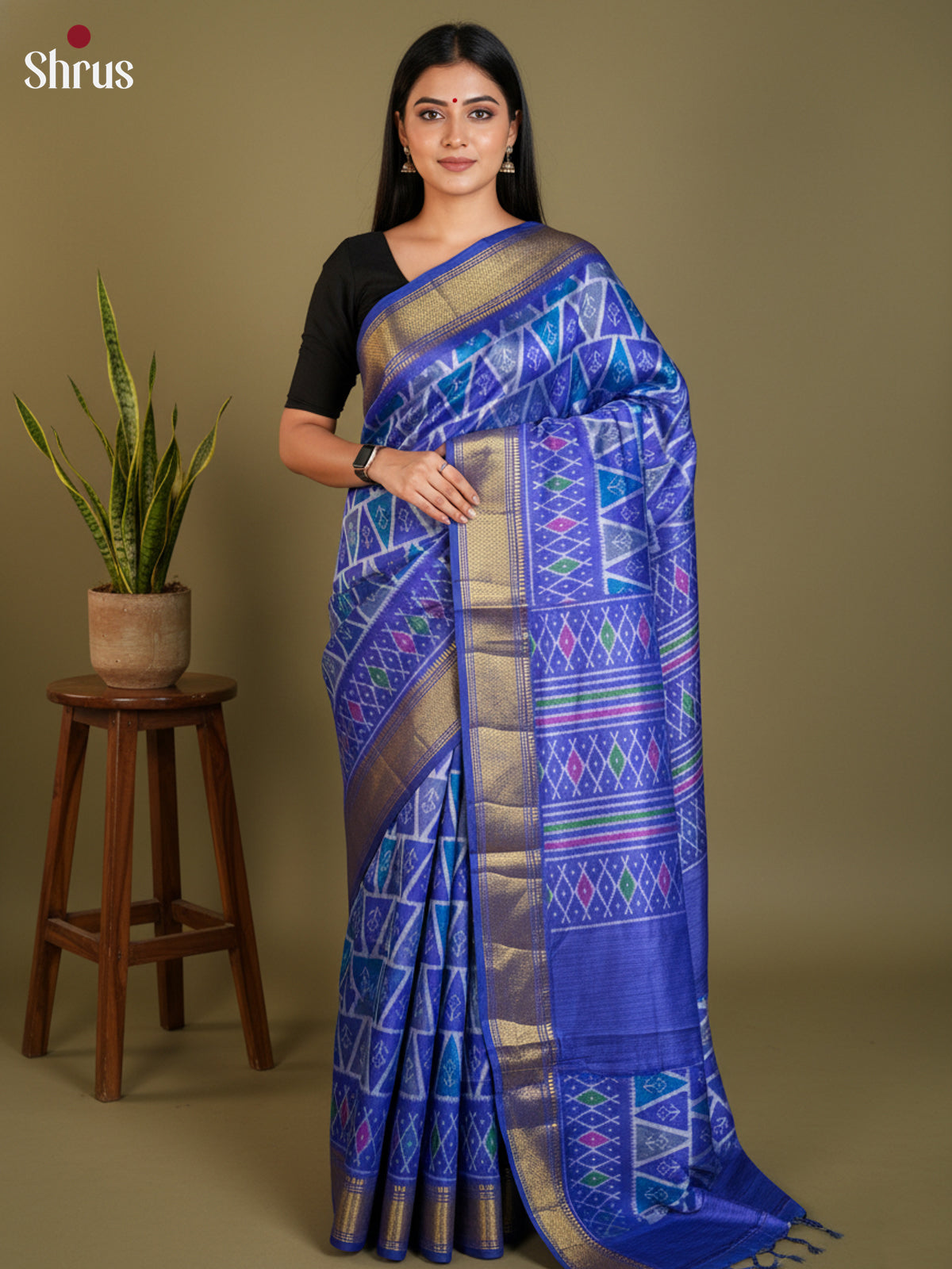 EAS12201 - Semi Patola-Regular Border Saree