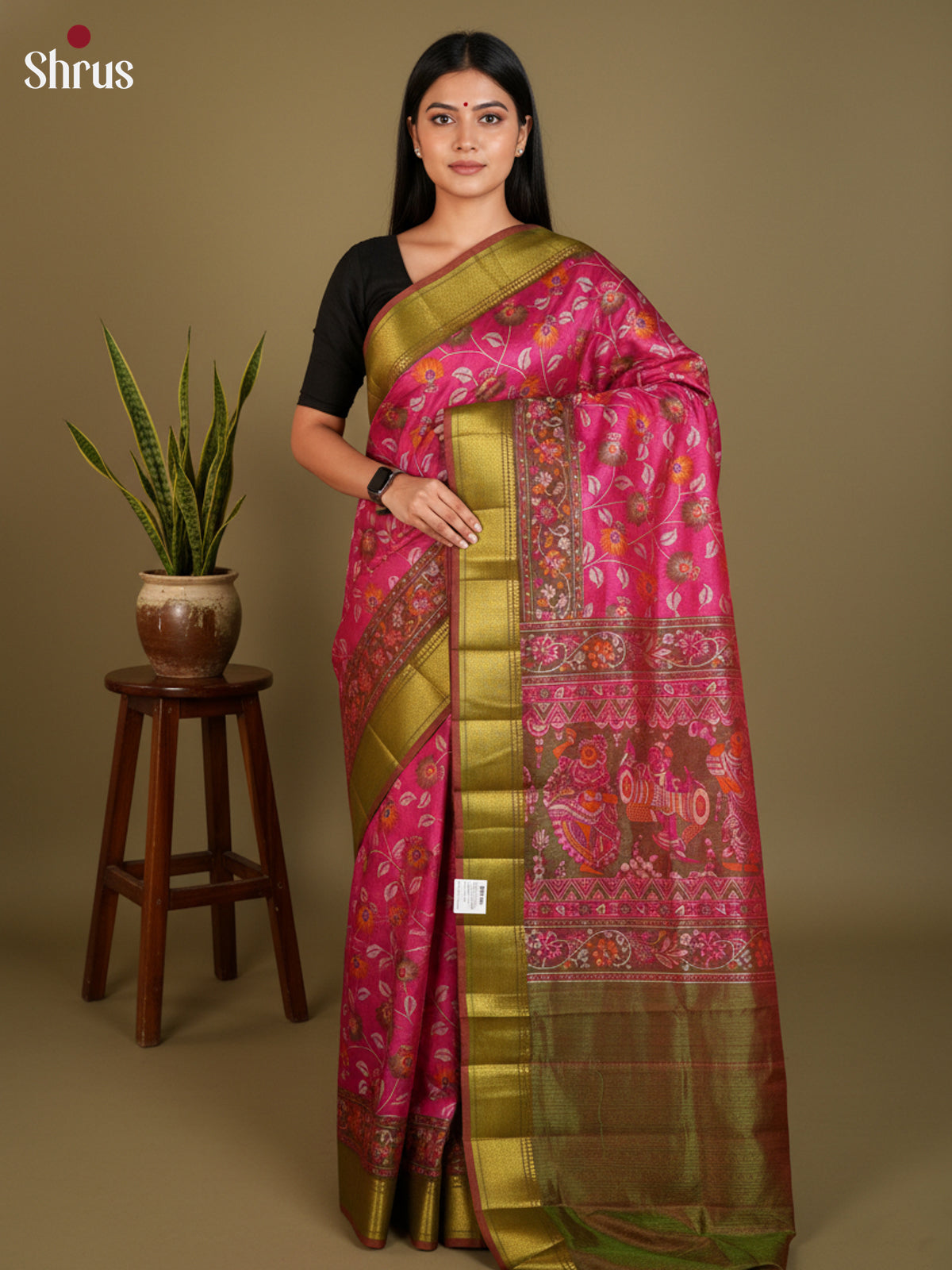 EAS12238 - Semi Patola-Regular Border Saree - Shop on Shrus.com