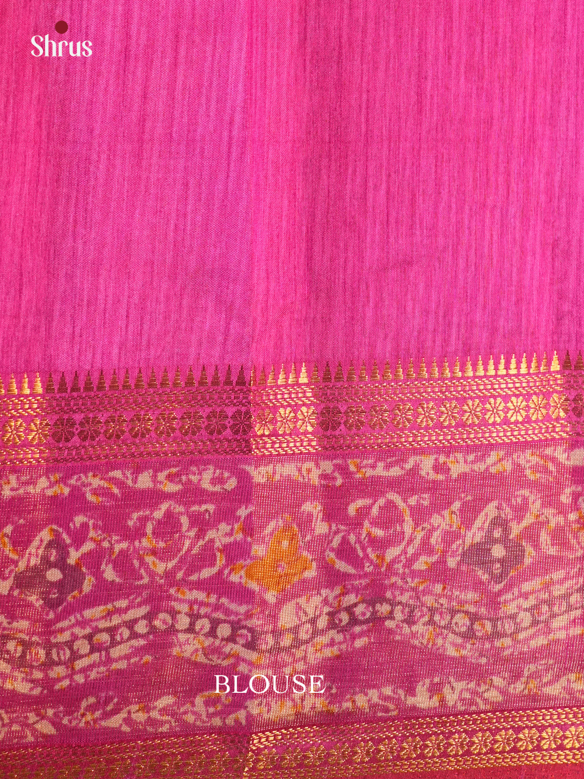 EAS12294 - Semi Patola -Rettapet border Saree - Shop on Shrus.com