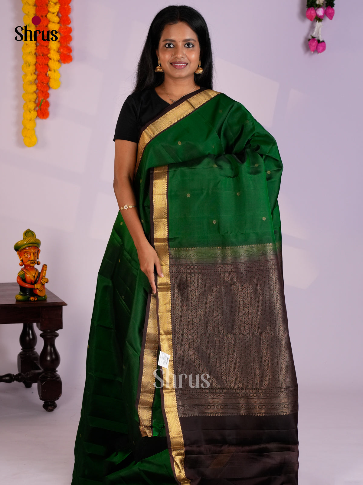 EAS12313 - Kanchipuram-halfpure Saree - Shop on Shrus.com