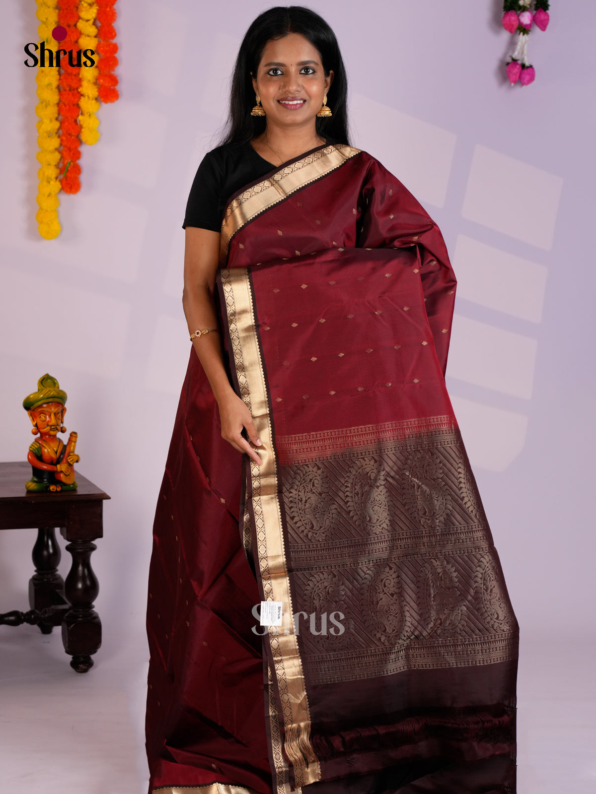 EAS12314 - Kanchipuram-halfpure Saree - Shop on Shrus.com
